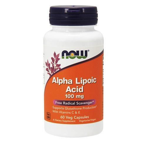 NOW Alpha Lipoic Acid 100mg - 2x 60vegcaps