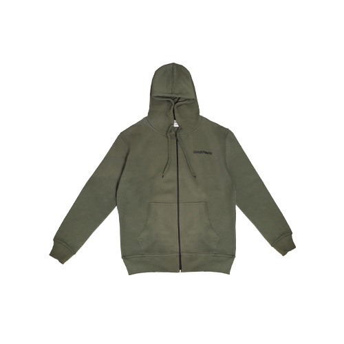GASPARI NUTRITION Zipped Hoodie - Khaki - 2x Bluza z kapturem na zamek