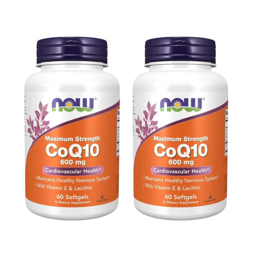NOW - CoQ10 600mg - 2x 60softgels