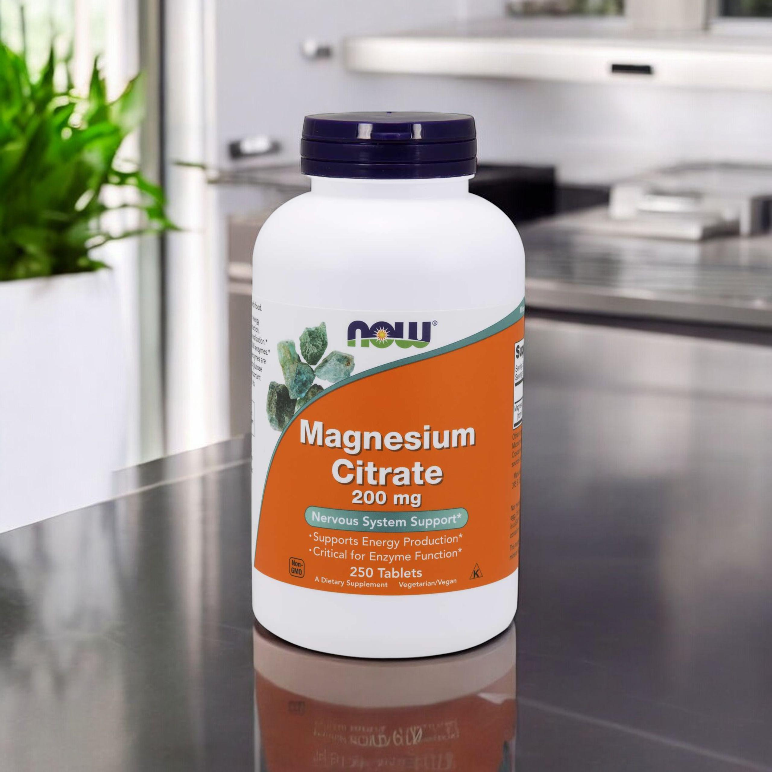 NOW Magnesium Citrate 200mg - 3x 250tabs