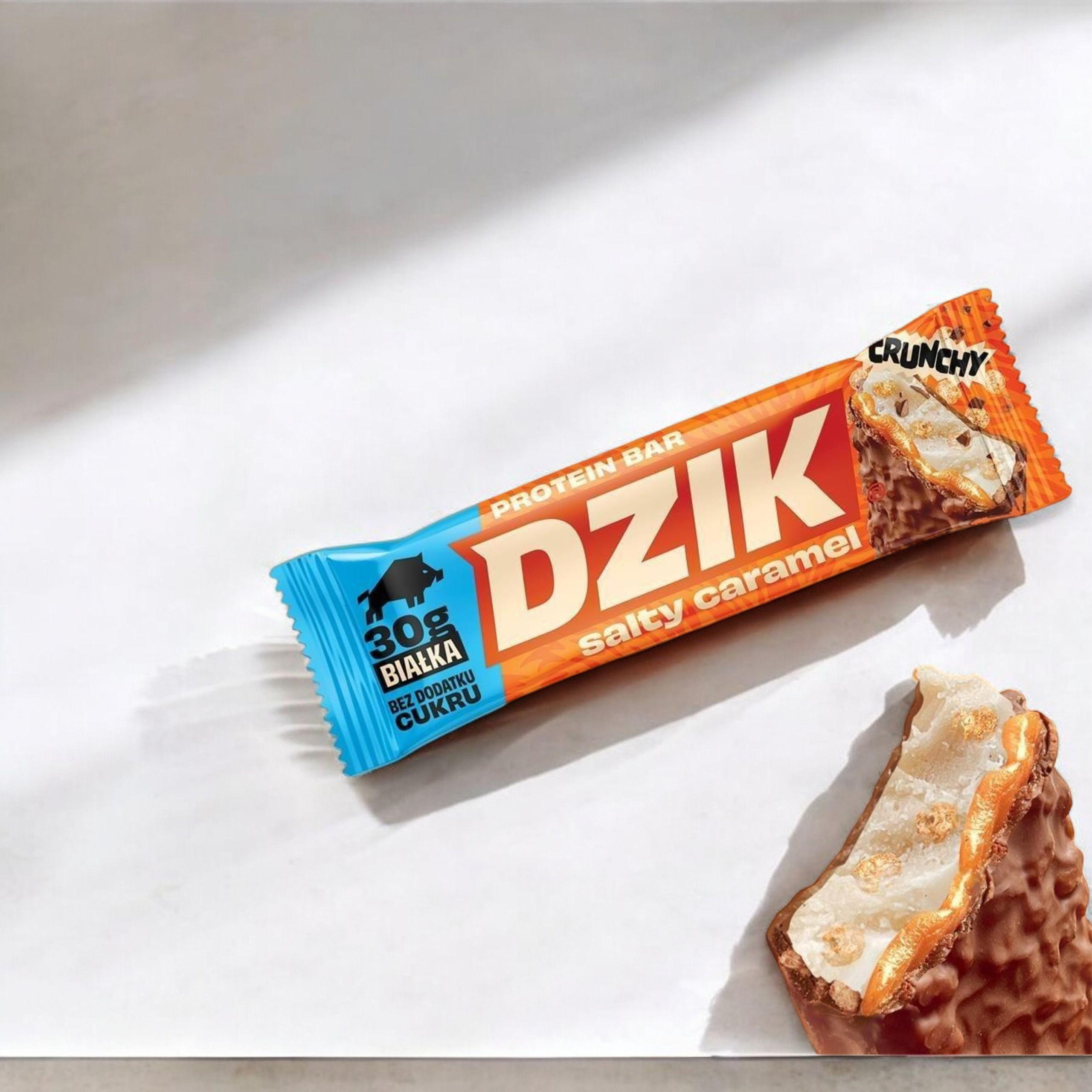 DZIK - Protein Bar Crunchy - 70g - Salted Caramel - WYPRZEDAŻ - 6-05