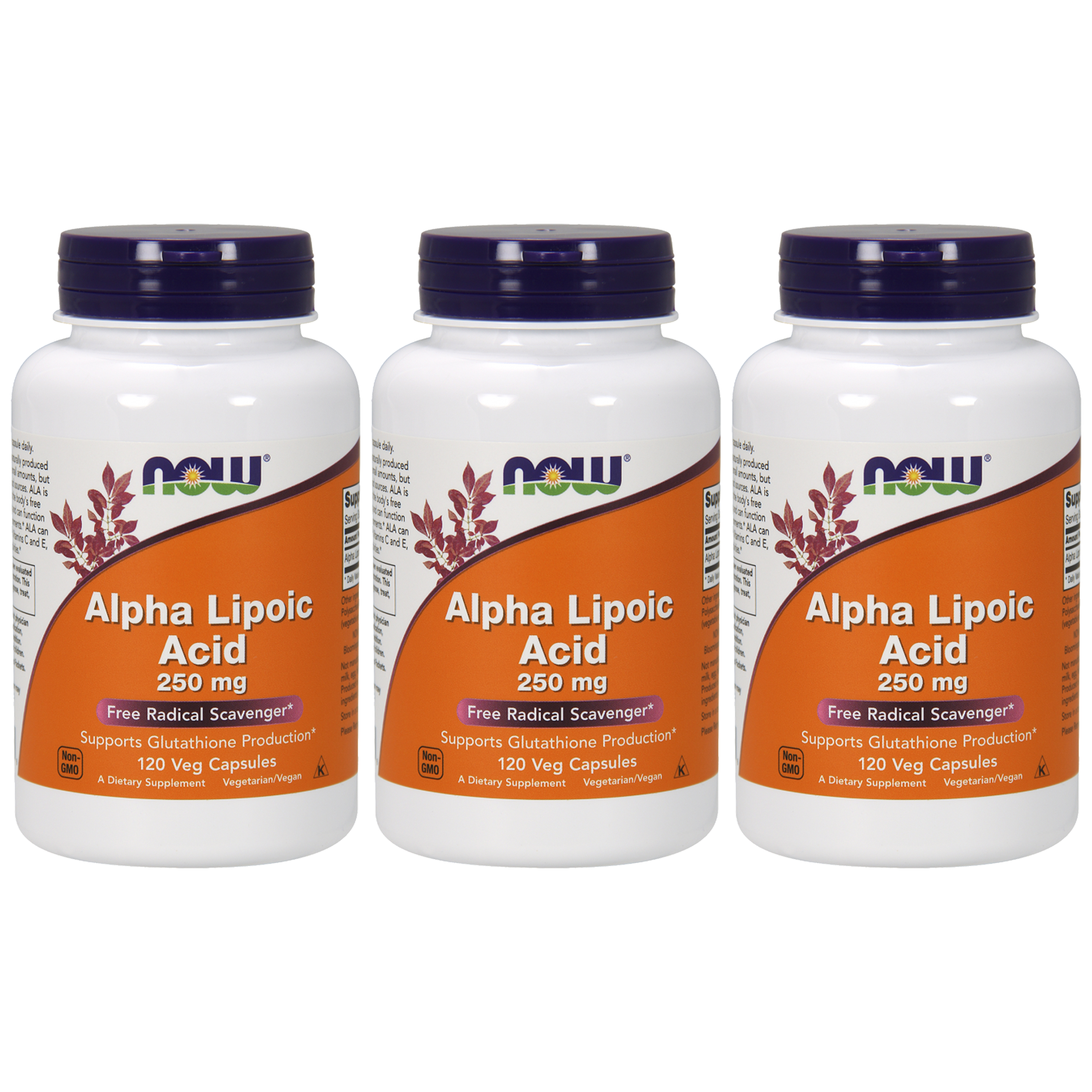 NOW Alpha Lipoic Acid 250mg - 3x 120vcaps