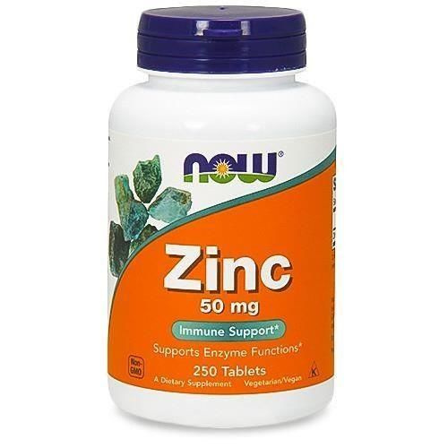 NOW Zinc 50mg - 2x 250tabs