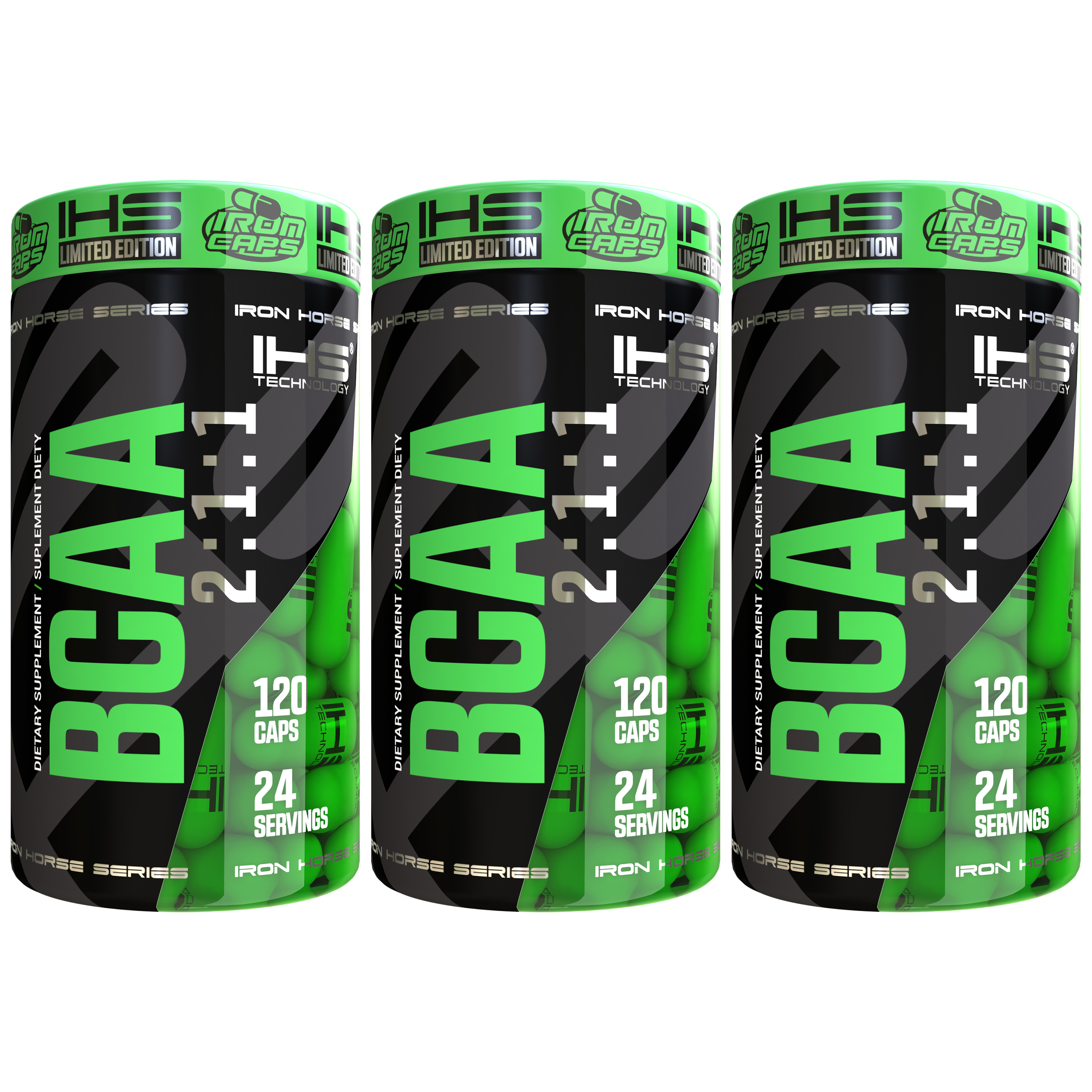 IRON HORSE BCAA 2:1:1 - 3x 120caps