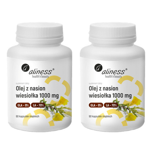 ALINESS - Olej z Nasion Wiesiołka 1000mg - 2x 90caps.