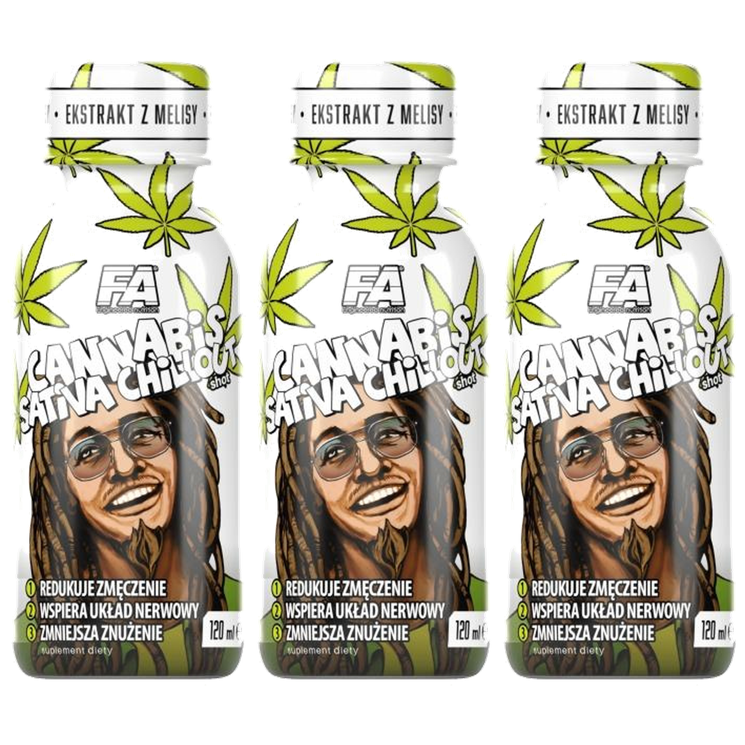FITNESS AUTHORITY - Cannabis Sativa Chillout Shot - 3x 120ml - Konopia
