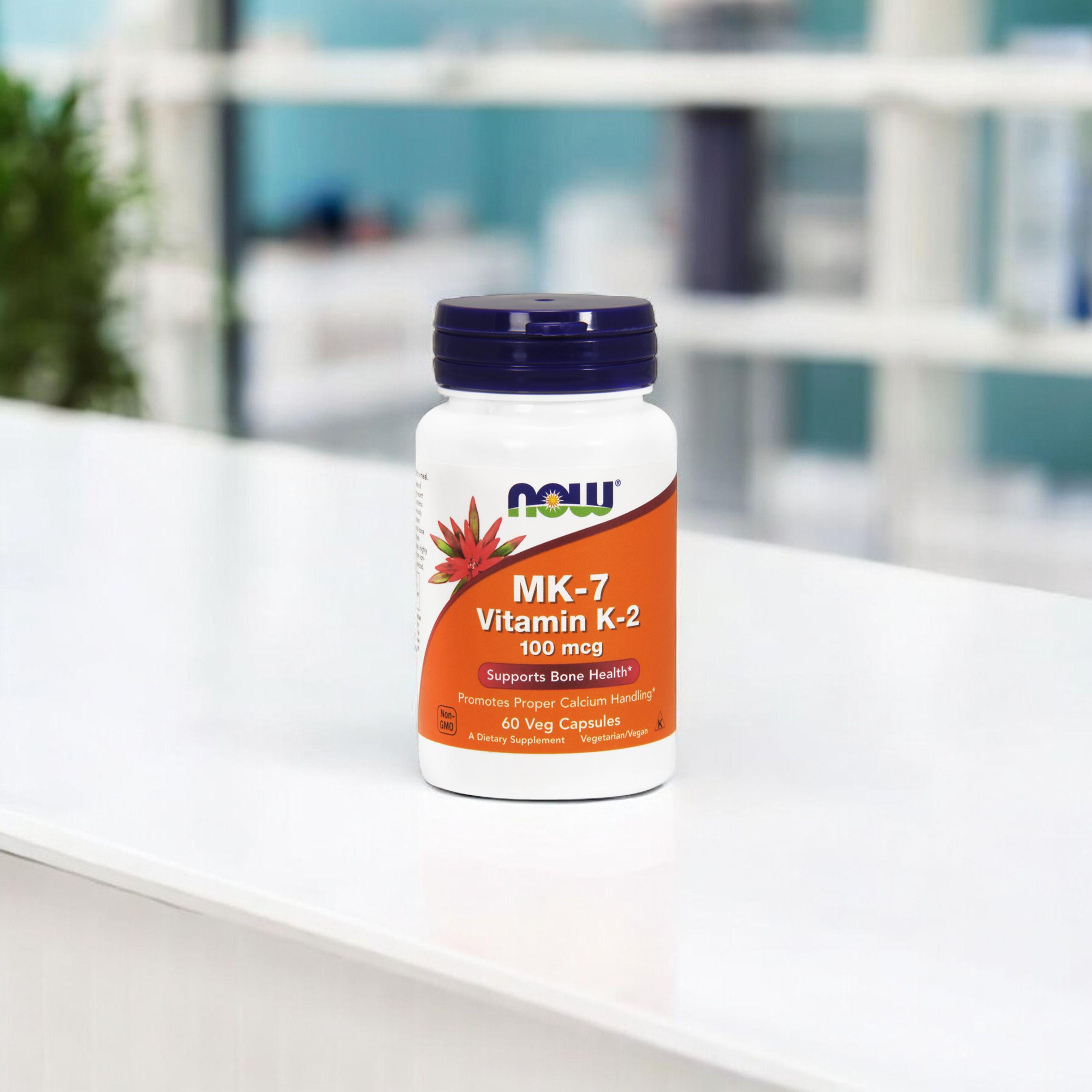 NOW Vitamin K-2 MK7 100mcg - 2x 60vegcaps