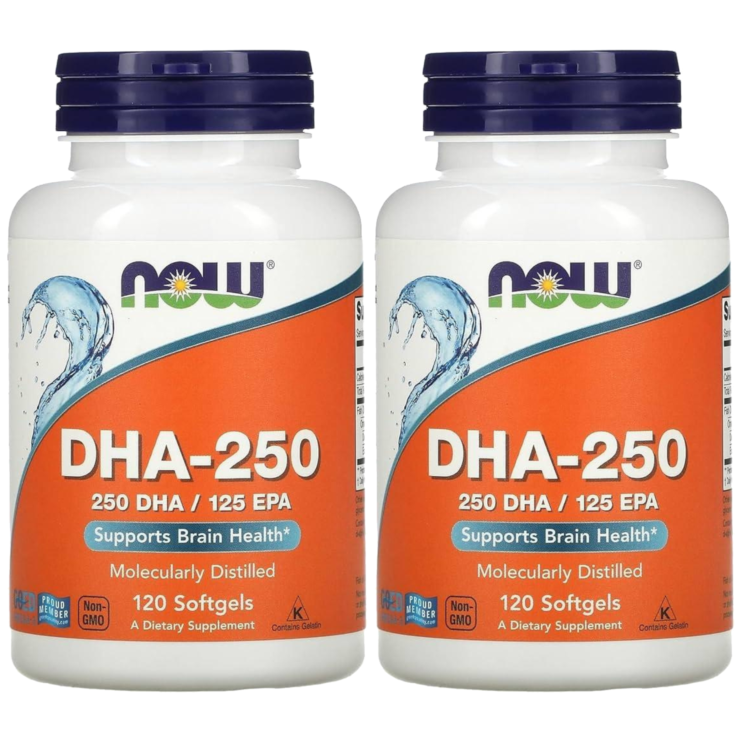 NOW - DHA 250mg - 2x 120softgels
