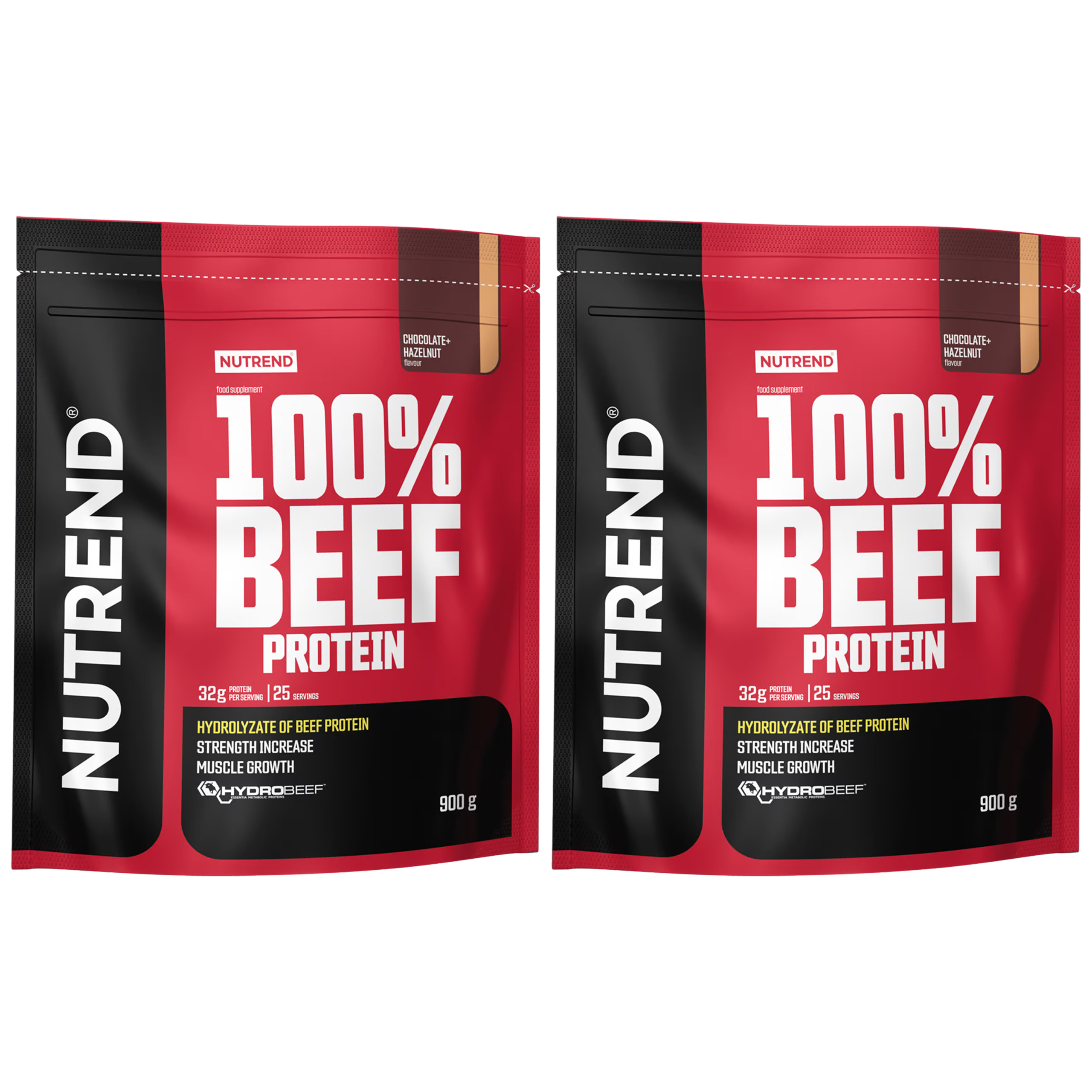 NUTREND - Beef Protein - 2x 900g - Chocolate Hazelnut