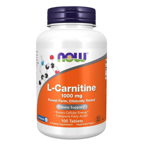 NOW - L-Carnitine 1000mg - 2x 100tabs.