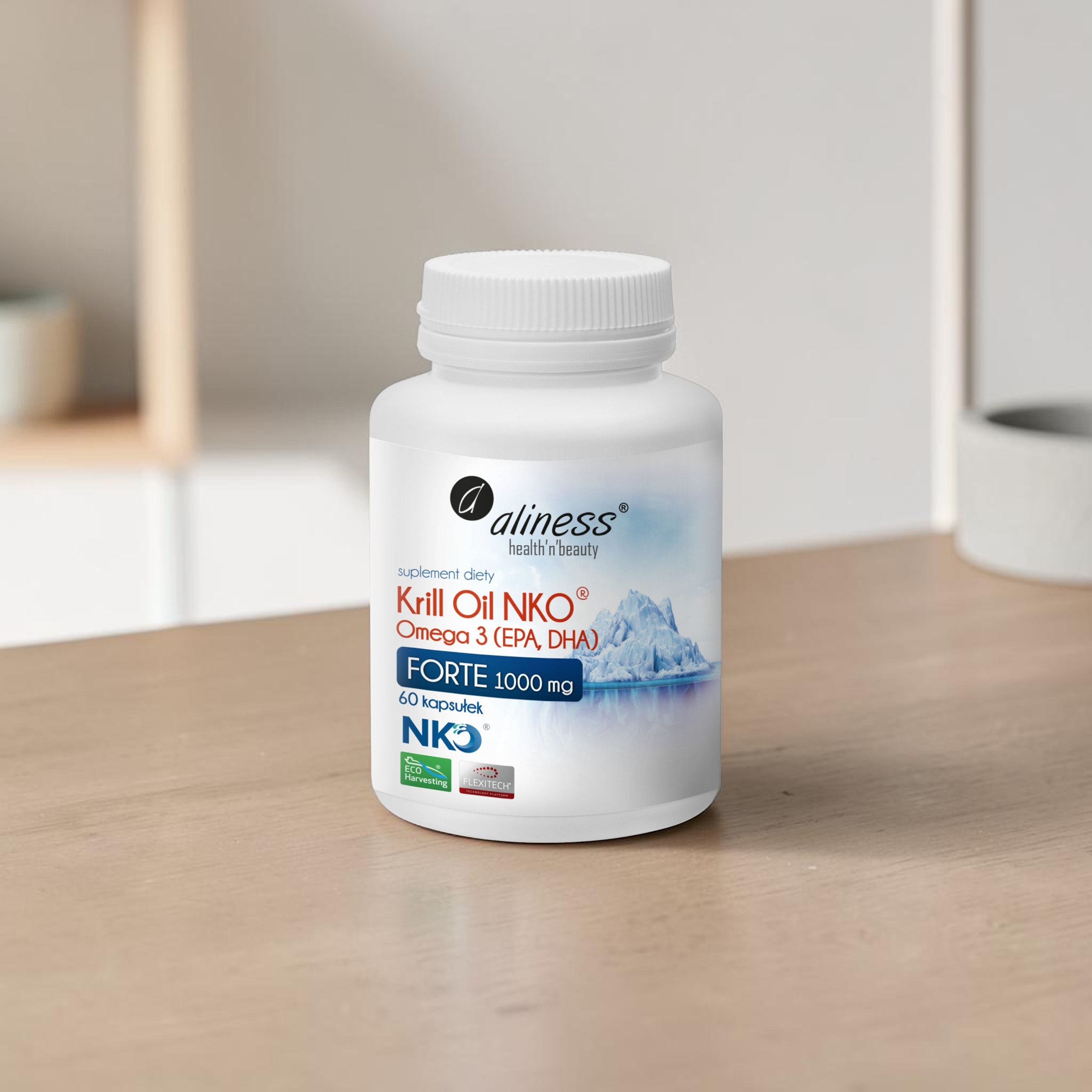 ALINESS - Krill Oil NKO Omega 3 1000mg Forte - 60caps.