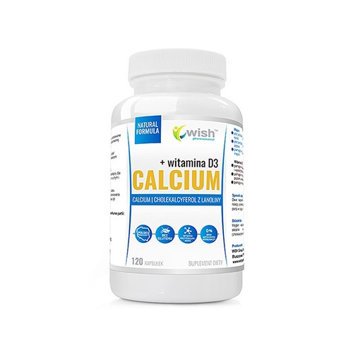 WISH Pharmaceutical Calcium + Vitamin D3 - 120caps.