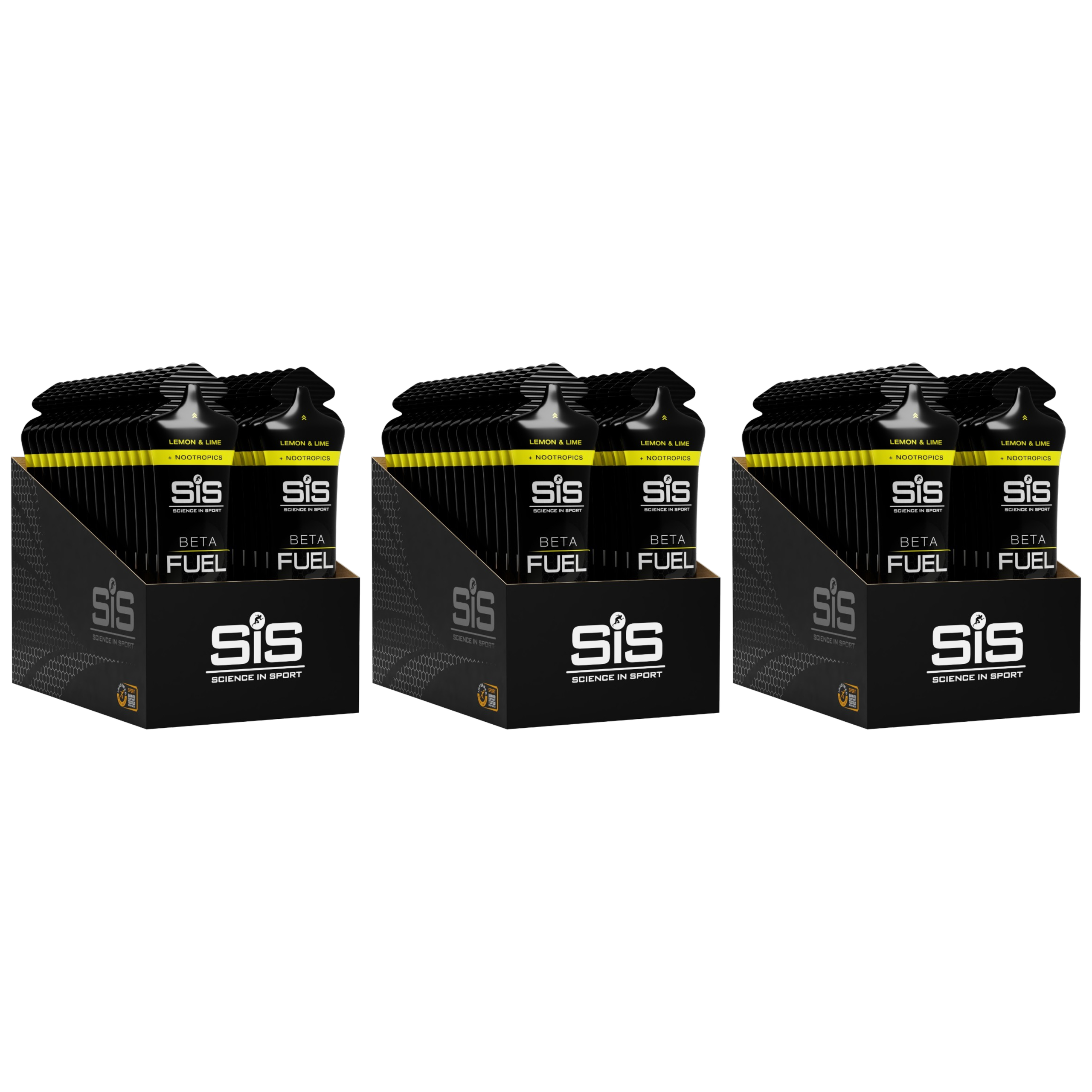 SIS (SCIENCE IN SPORT) - Beta Fuel Energy Gel + Nootropics - 30x 3x 60ml