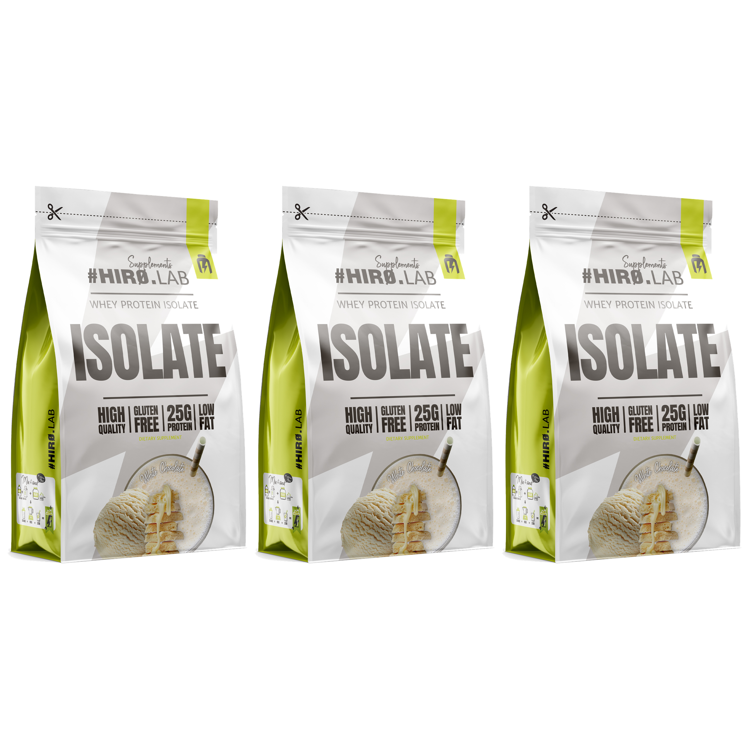 HIRO.LAB Whey Protein Isolate - 3x 700g