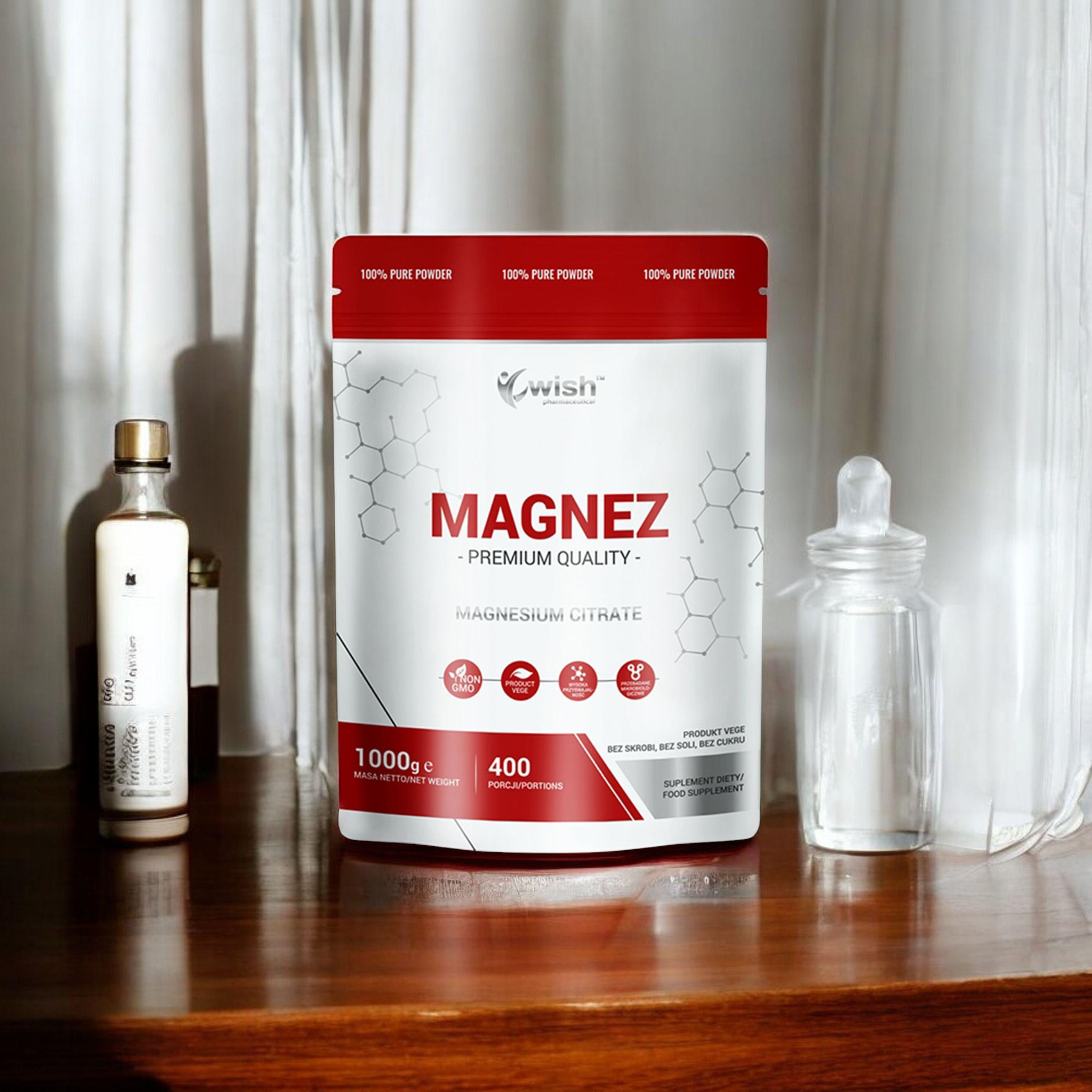 WISH Pharmaceutical Cytrynian Magnezu - 3x 1000g