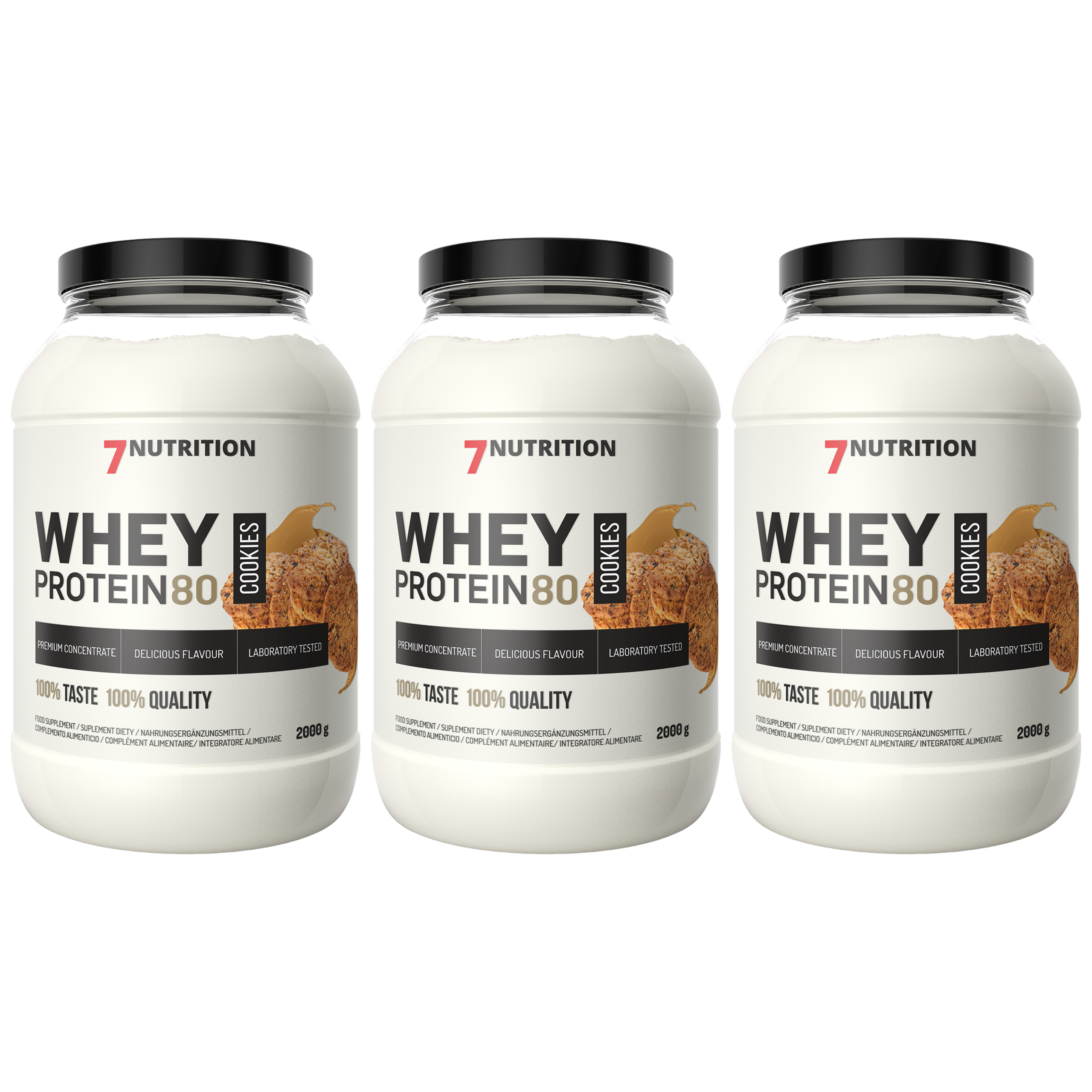 7 NUTRITION Whey Protein 80 - 3x 2000g