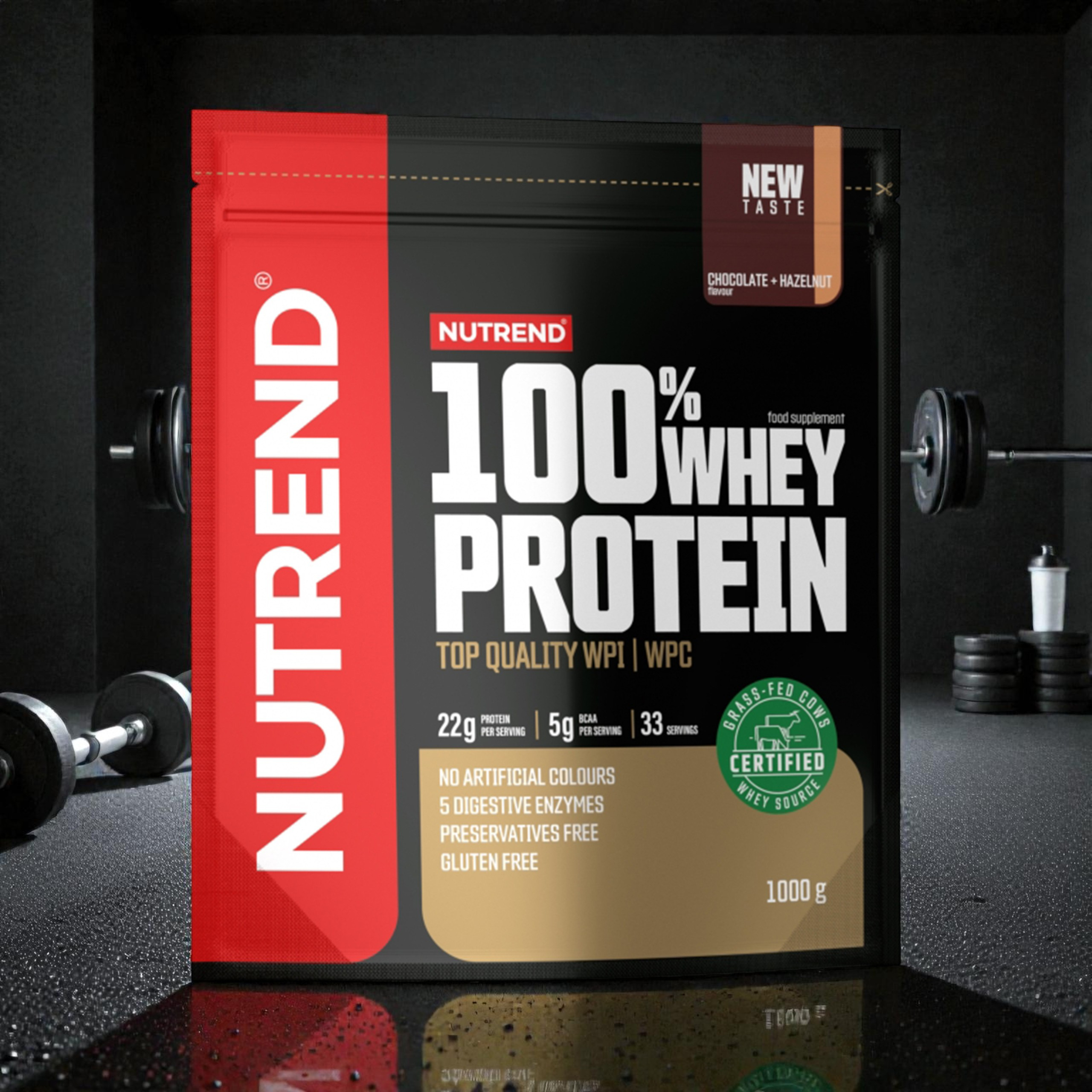 NUTREND 100% Whey Protein - 3x 1000g