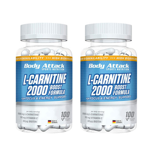 BODY ATTACK L-Carnitine 2000 Boost Formula - 2x 100vcaps - L-Karnityna