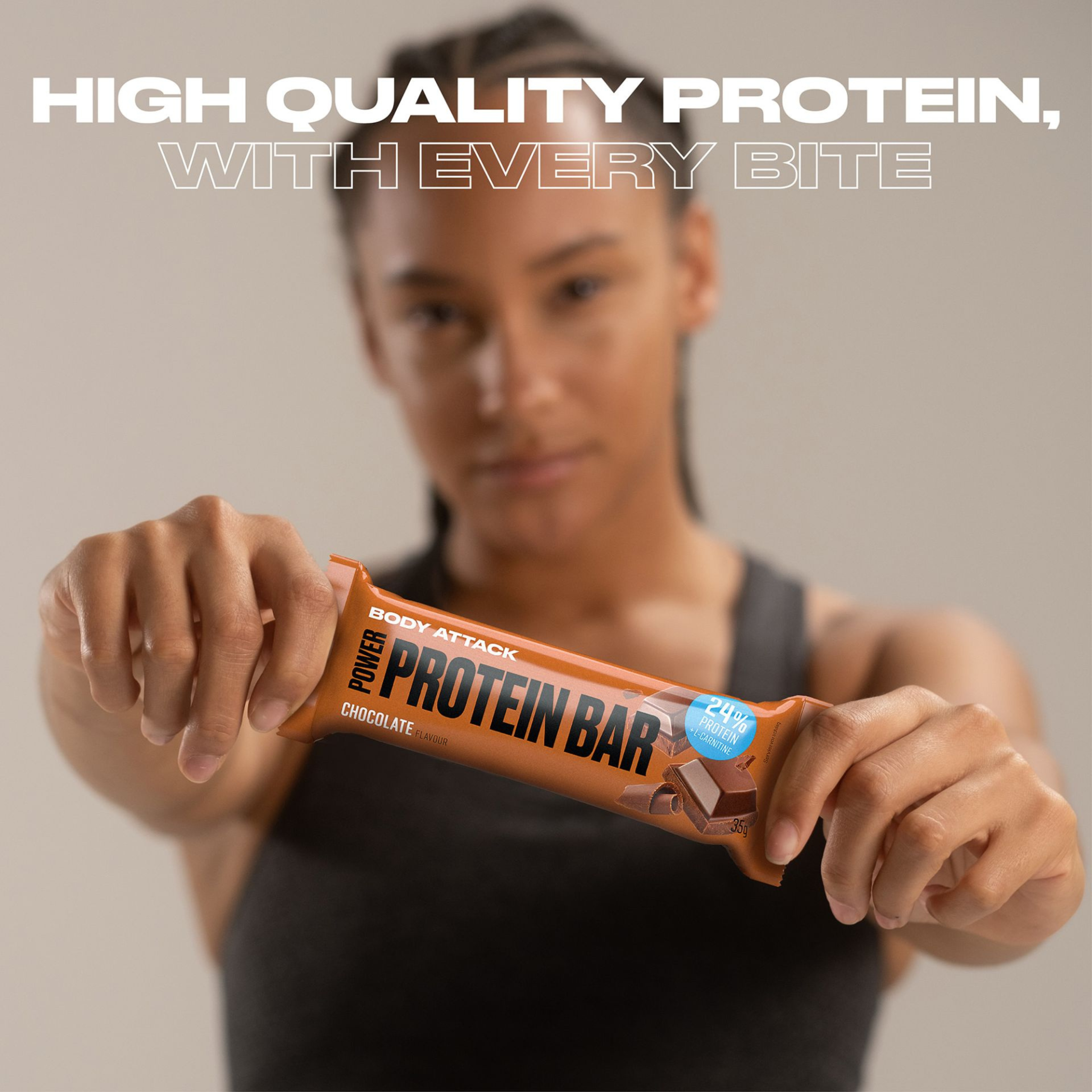 BODY ATTACK Baton Power Protein Bar - 24x 35g - WYPRZEDAŻ - 31-07