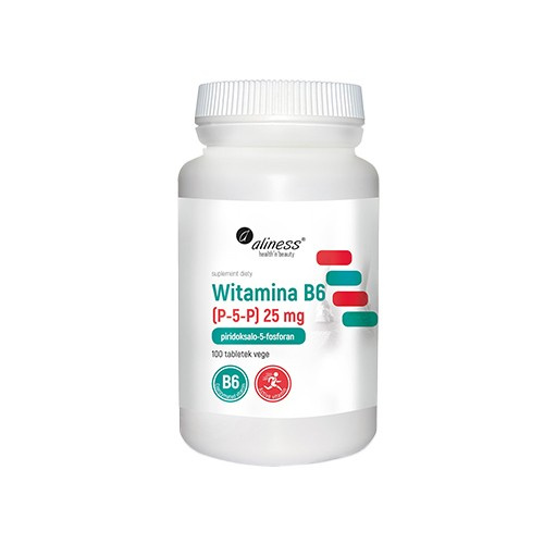 ALINESS - Witamina B6 (P-5-P) 25mg - 100vtabs.