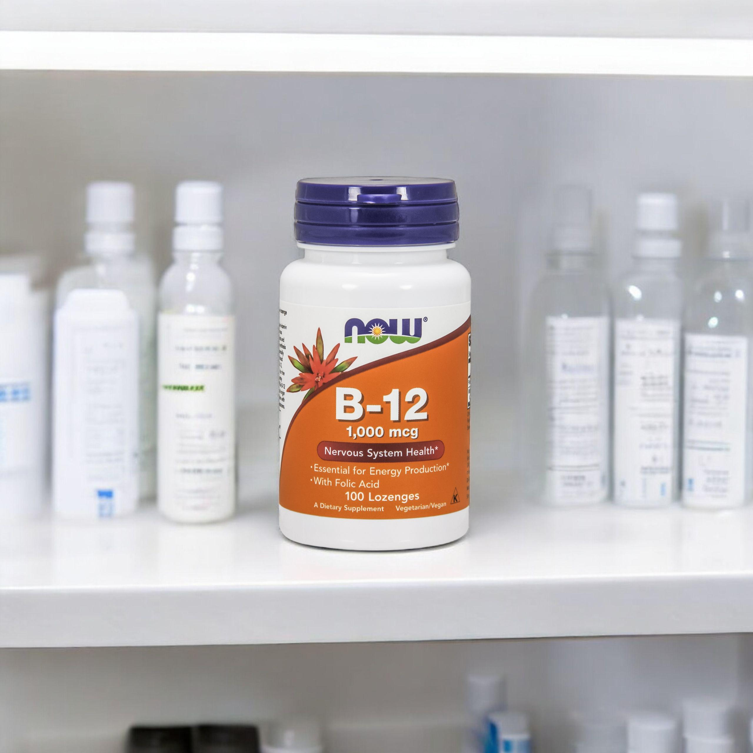 NOW Vitamin B-12 1000mcg - 100lozenges