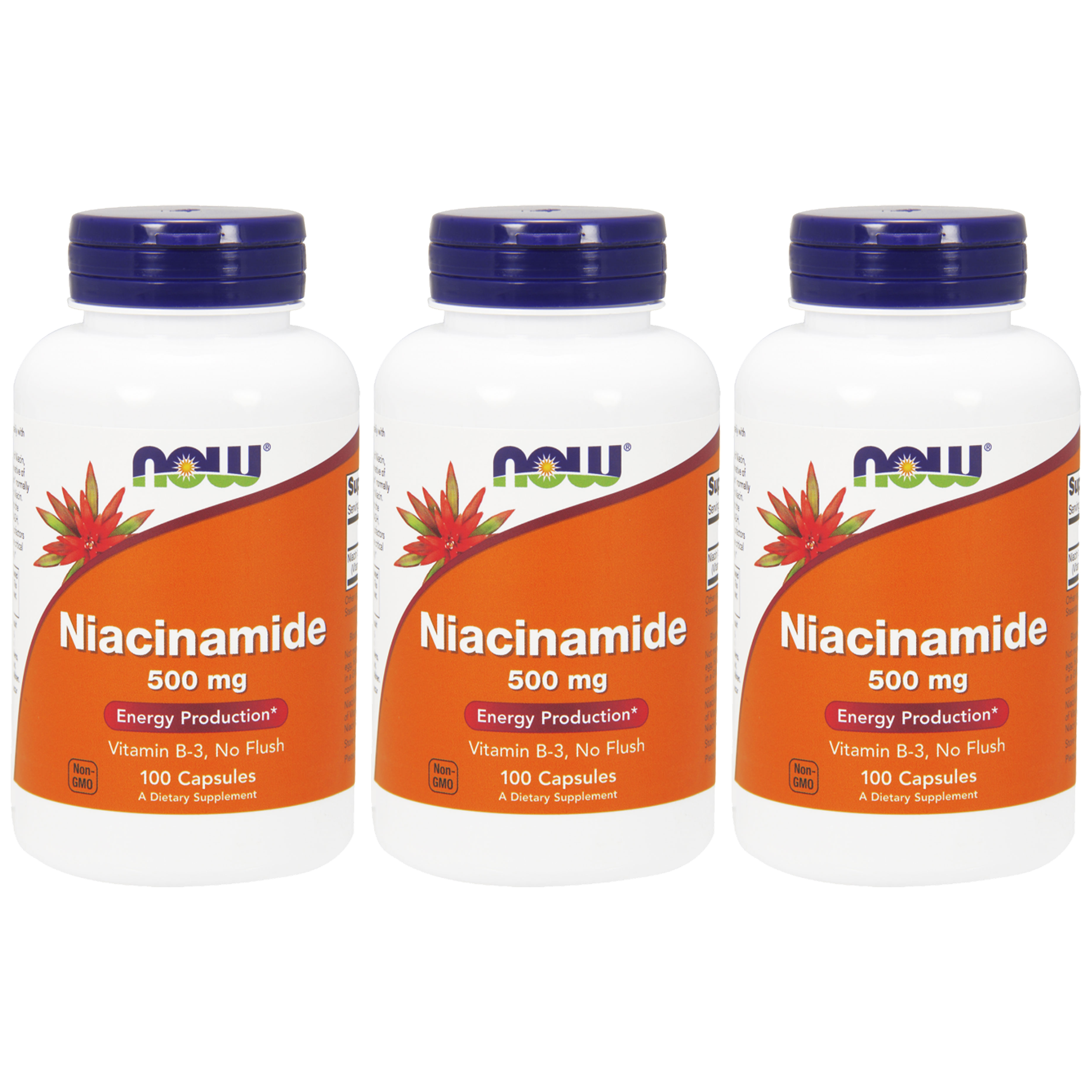 NOW Niacinamide 500mg (Witamina B3 - Niacyna) - 100caps - 3x NIE ODKRYWAĆ