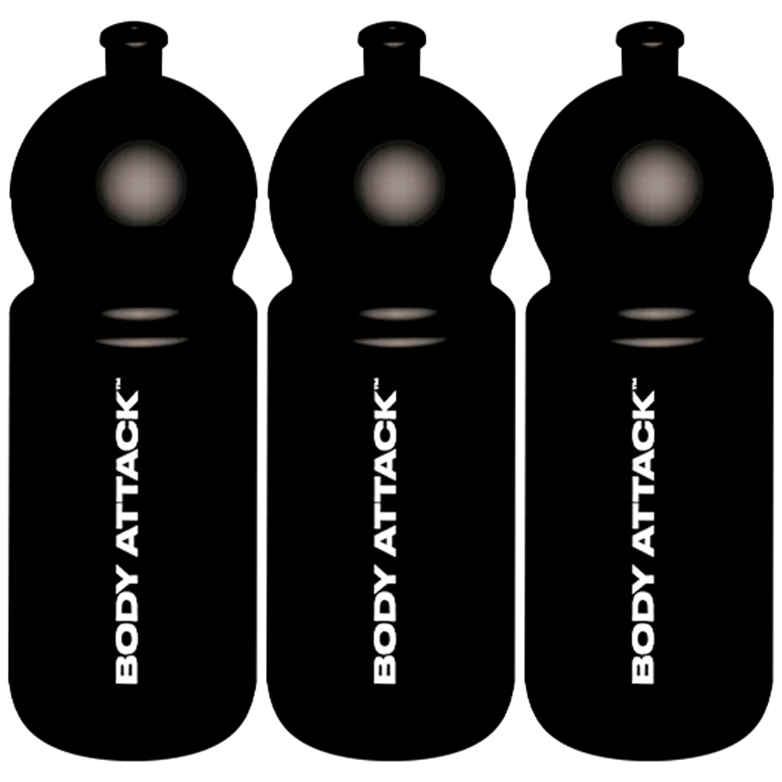 BODY ATTACK Bidon Body Attack - 3x 500ml - Black