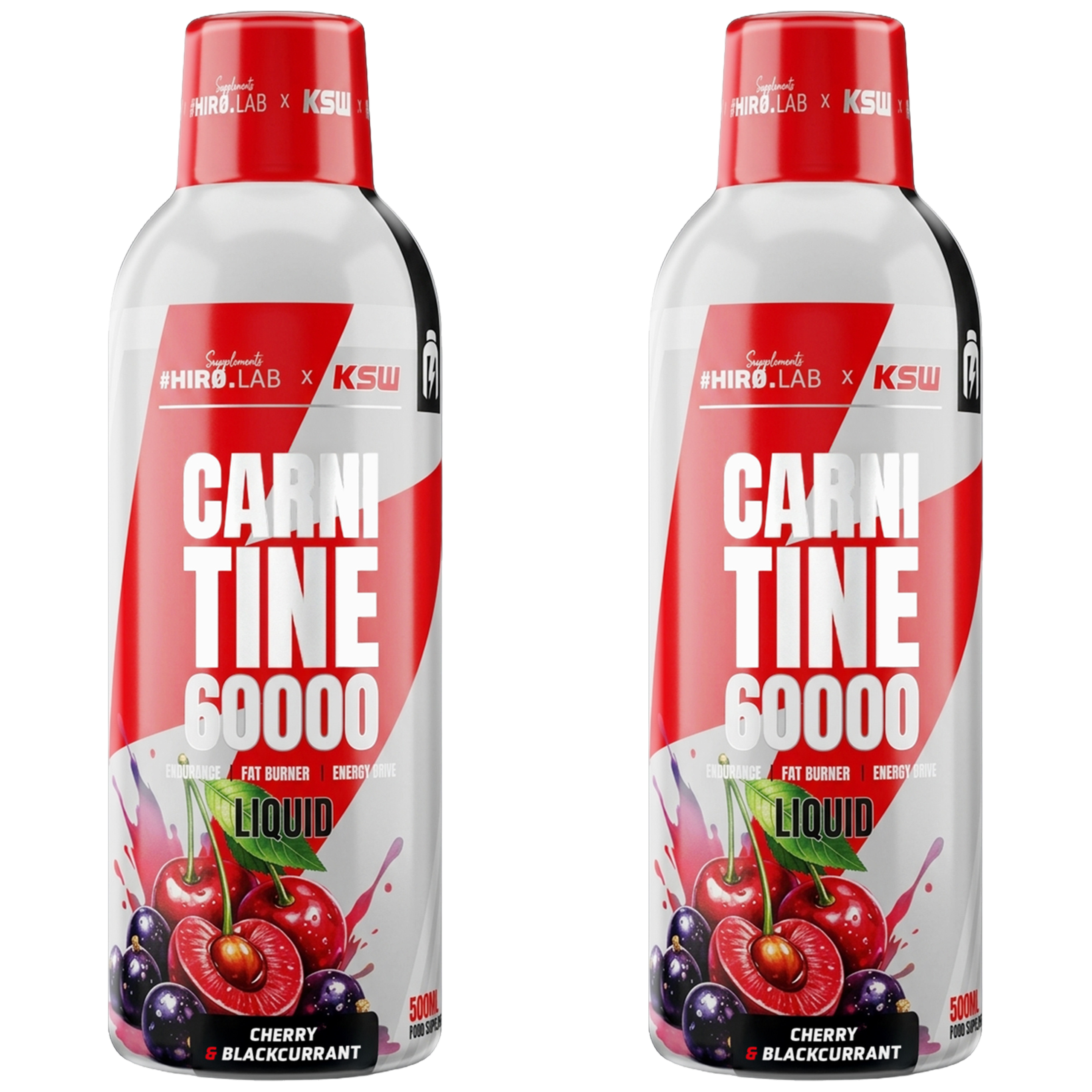 HIRO.LAB x KSW - Carnitine 60000 - 2x 500ml - Cherry Blackcurrant