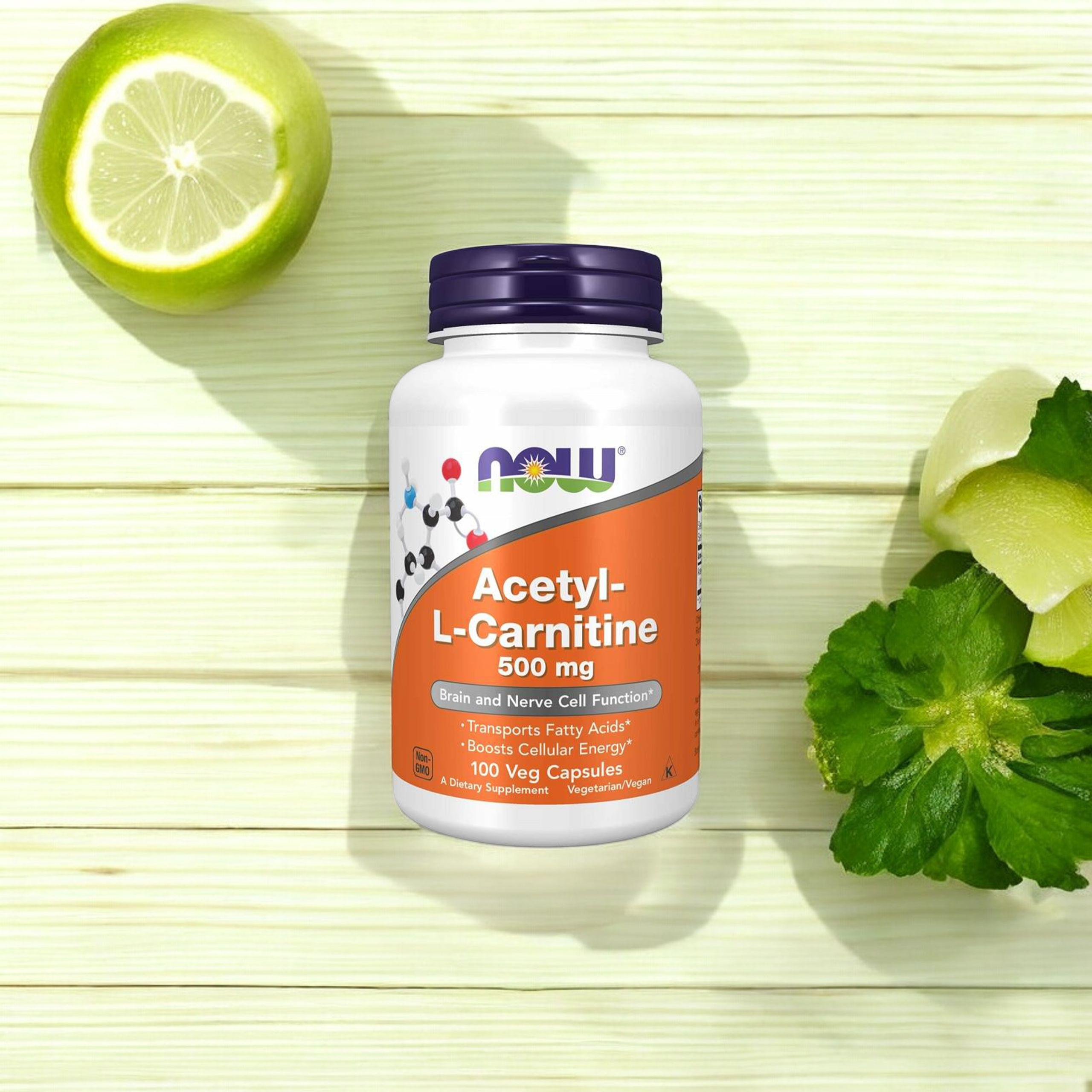 NOW Acetyl L-Carnitine 500mg - 3x 100vcaps.