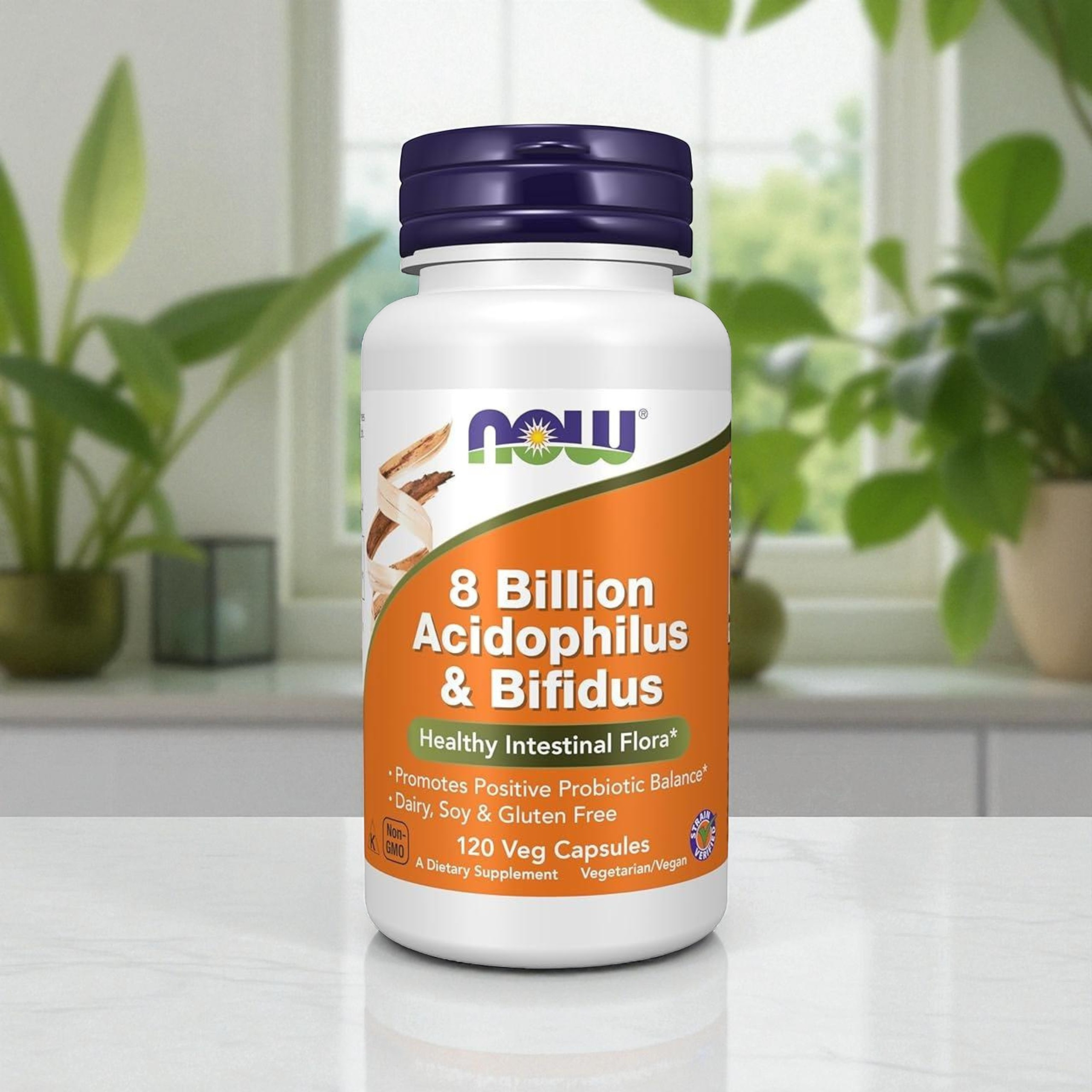 NOW - 8 Billion Acidophilus & Bifidus - 2x 120vcaps.