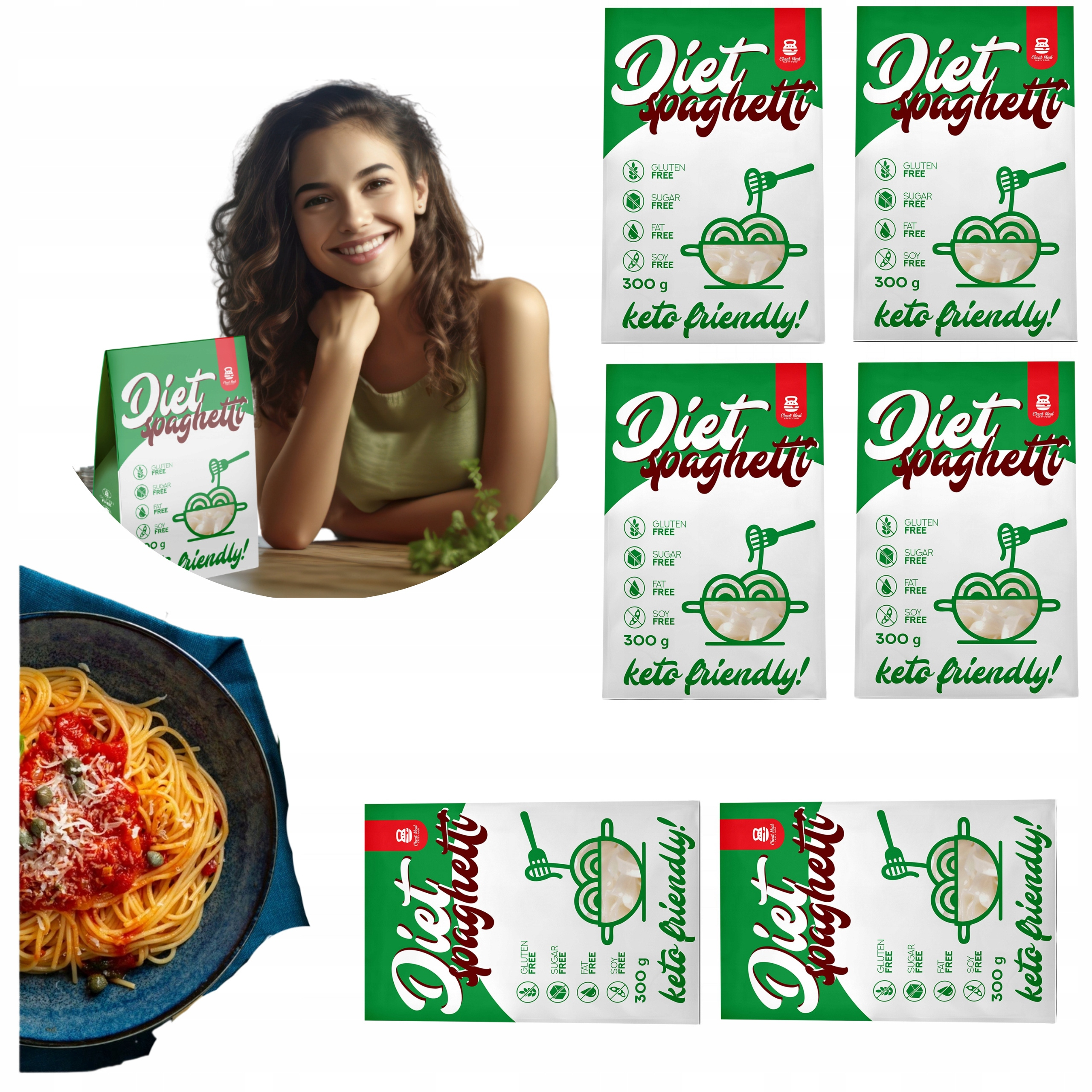 Cheat Meal Nutrition Diet Spaghetti - 6x 400g (6x 300g netto) - Makaron dietetyczny