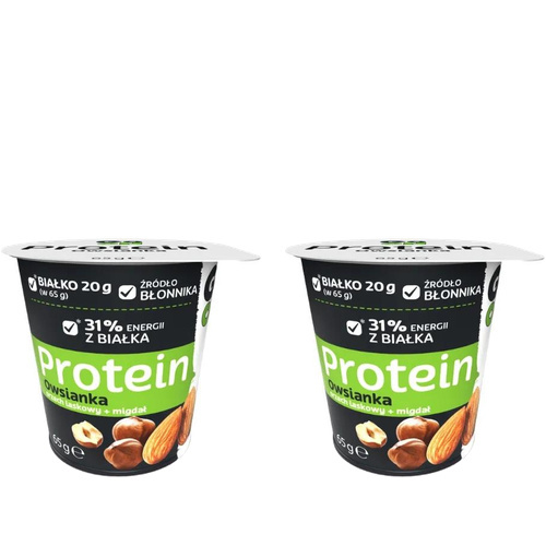 SANTE - Owsianka Protein z Orzechami w Kubku - 2x 65g - Hazelnut + Almond