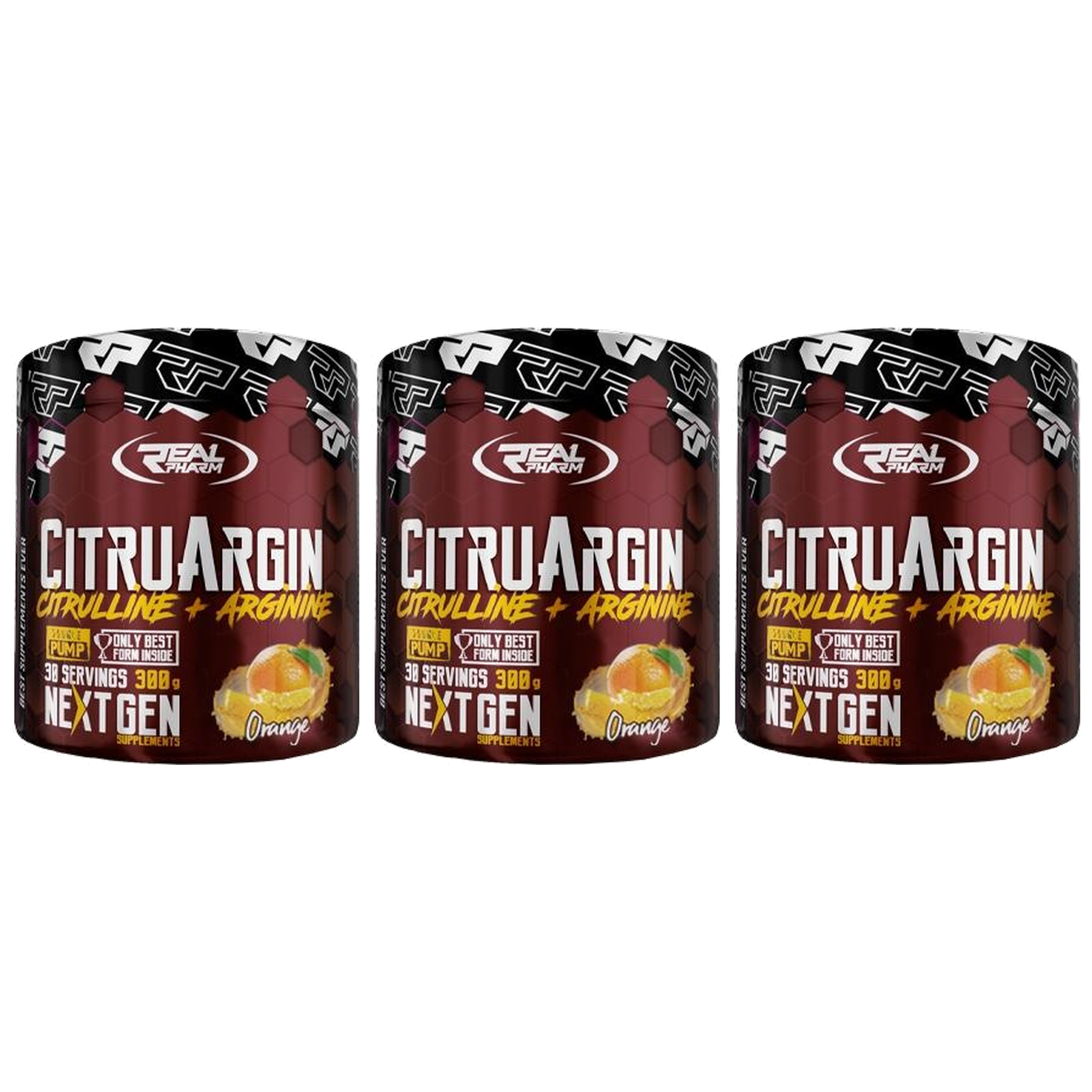 REAL PHARM - CitruArgin - 3x 300g - Strawberry Watermelon