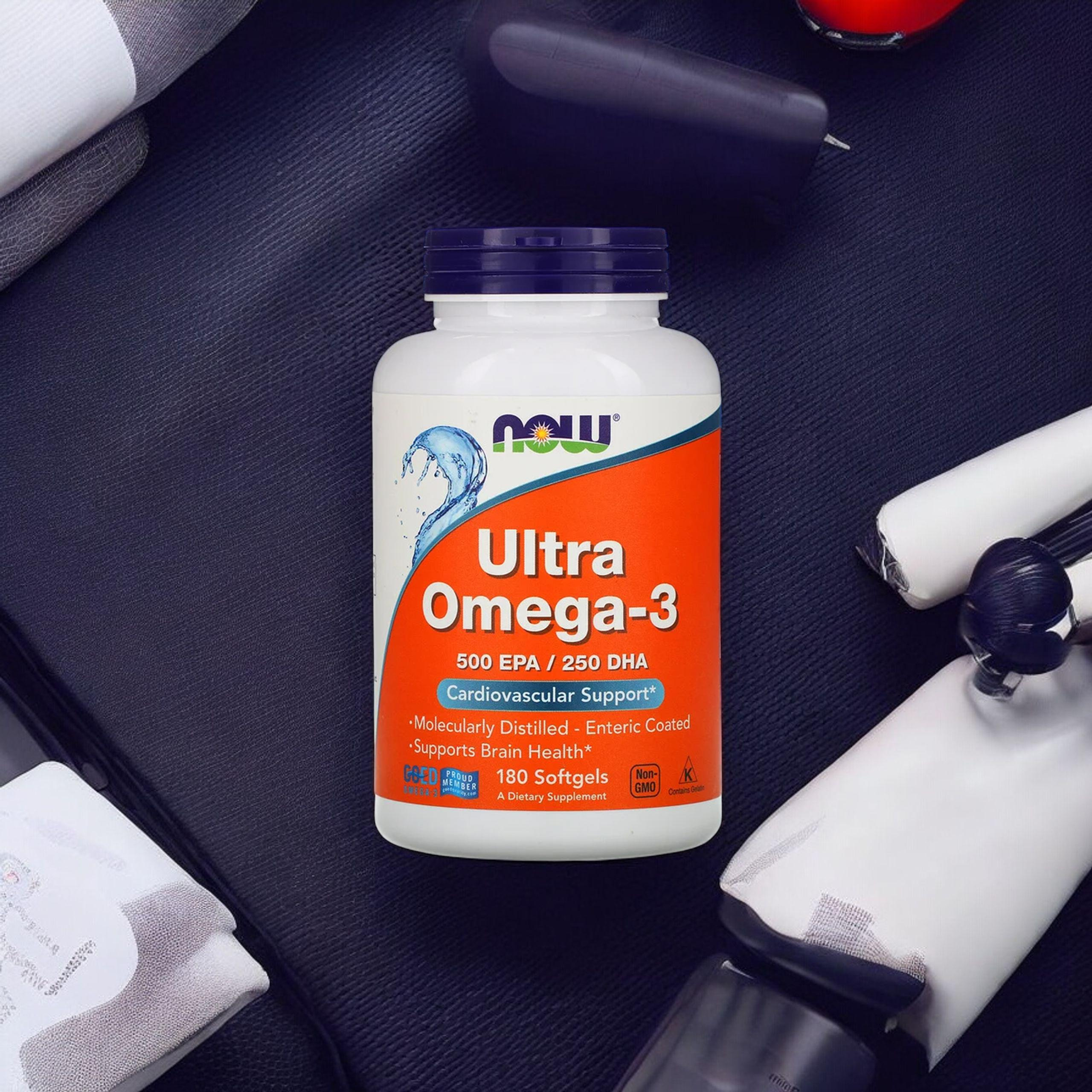 NOW Ultra Omega 3 - 500 EPA / 250 DHA - 3x 180softgels