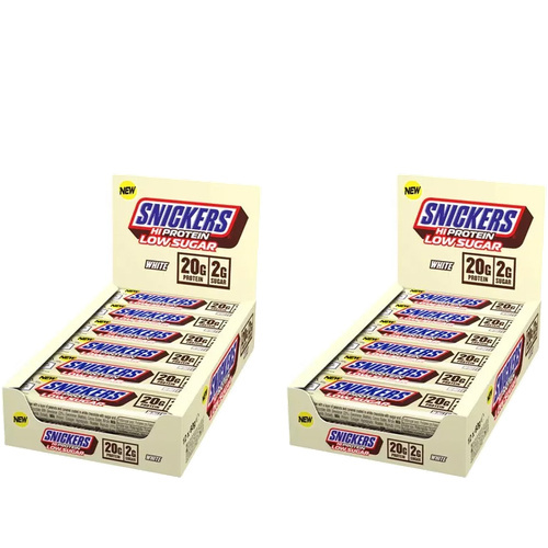 Mars - Baton Snickers HI Protein Low Sugar Bar - 12x 2x 45g - White