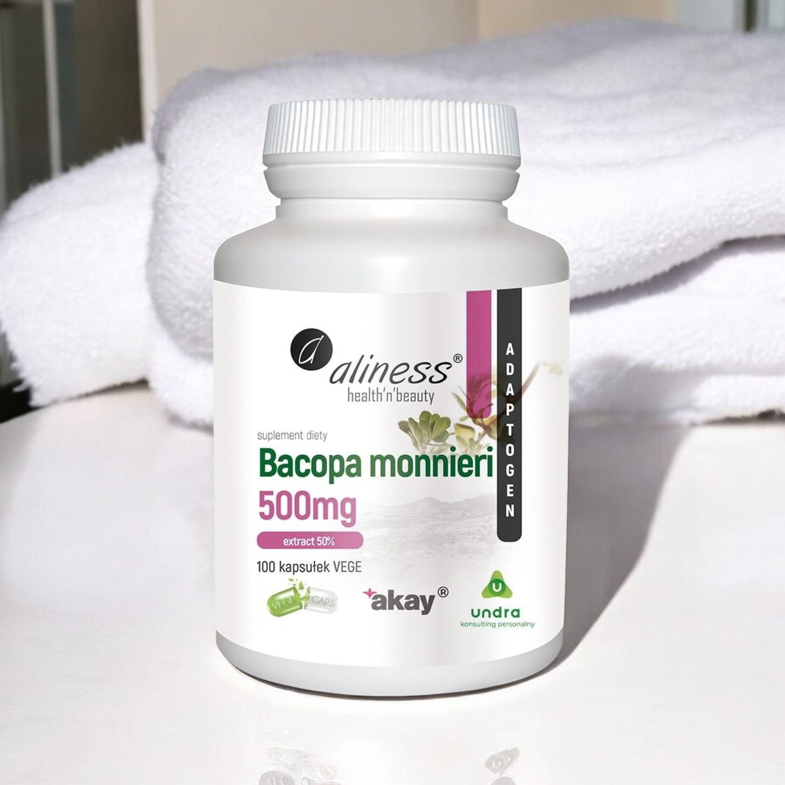 ALINESS - Bacopa Monnieri Extract 500mg - 2x 100vcaps.