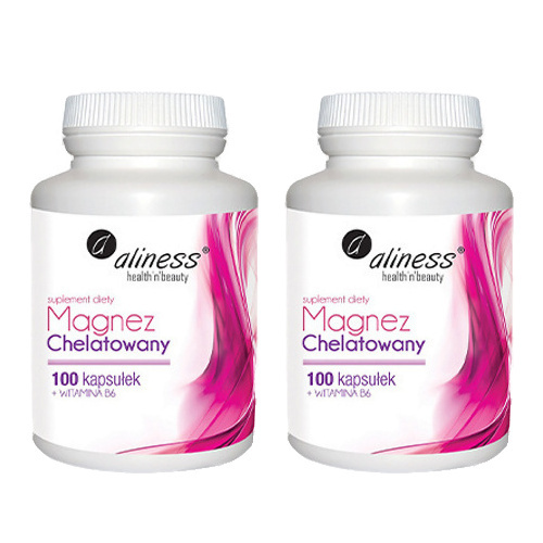 ALINESS Magnez Chelatowany 560mg + Wit B6 - 2x 100vcaps