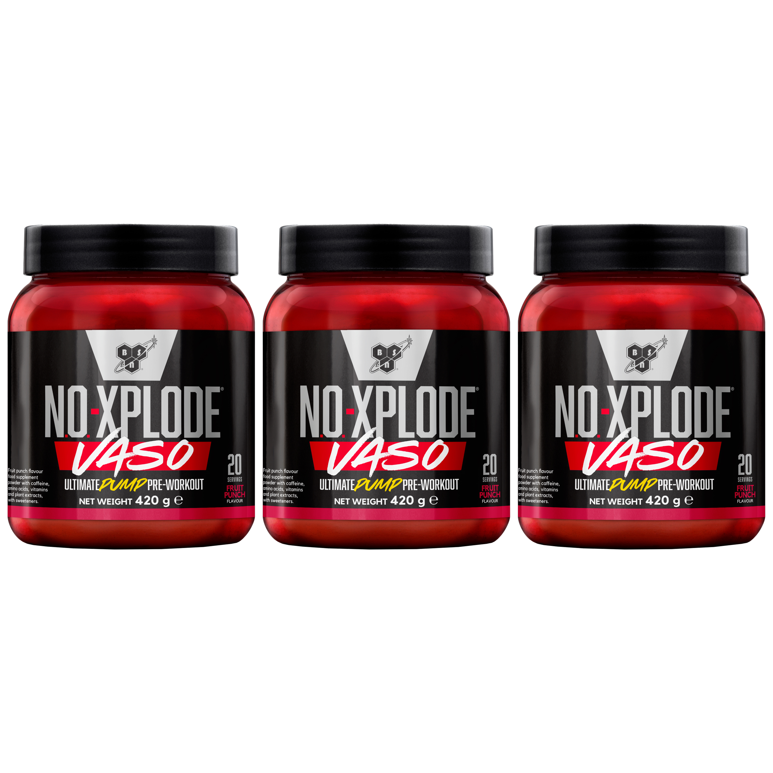 BSN N.O. Xplode Vaso - 3x 420g