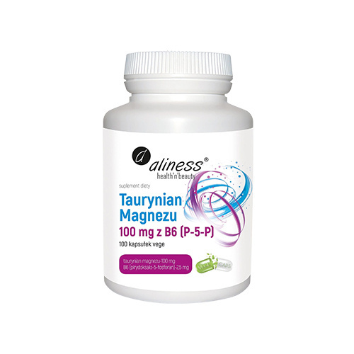 ALINESS Taurynian Magnezu 100mg z B6 - 2x 100vcaps.