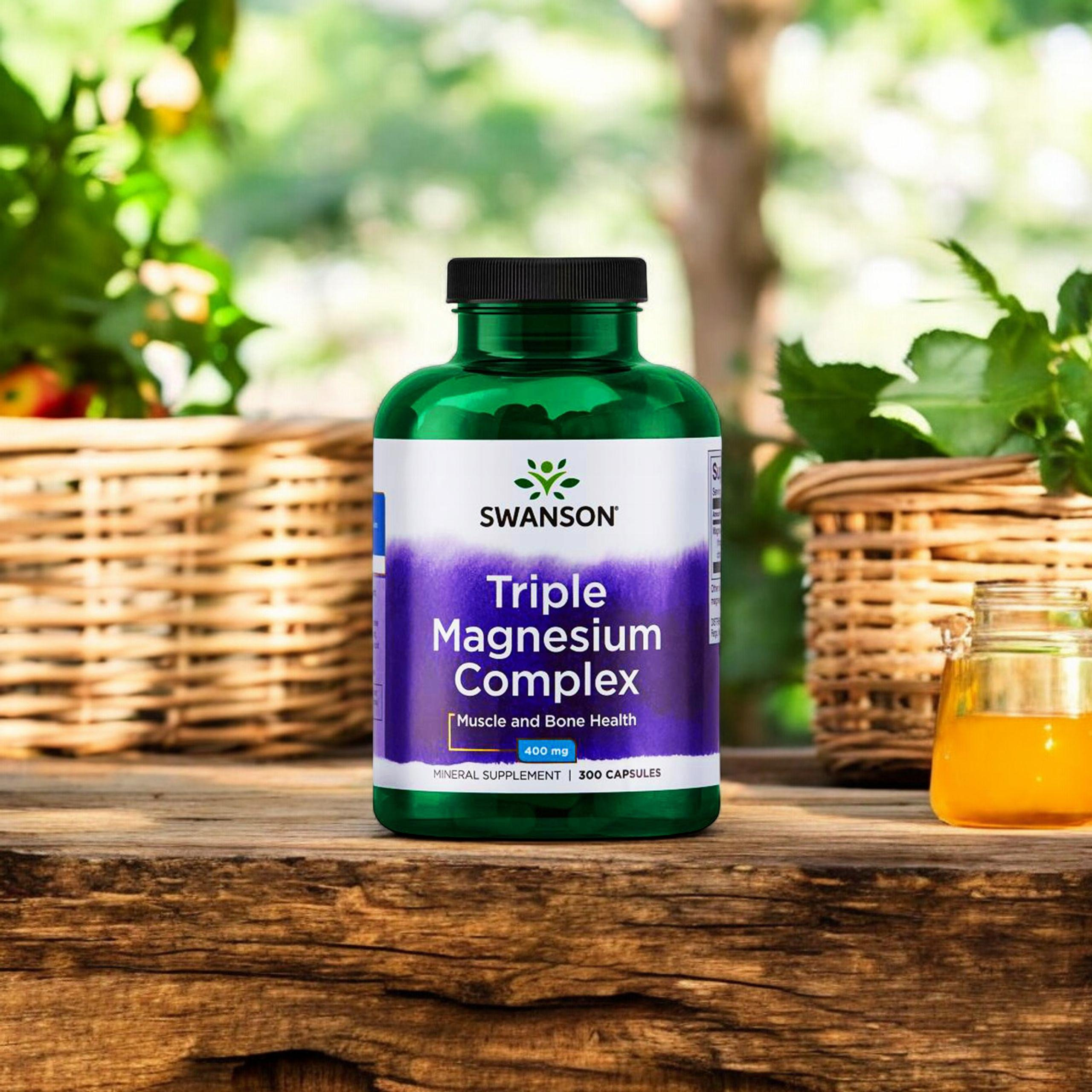 SWANSON Triple Magnesium Complex 400mg - 2x 300caps.