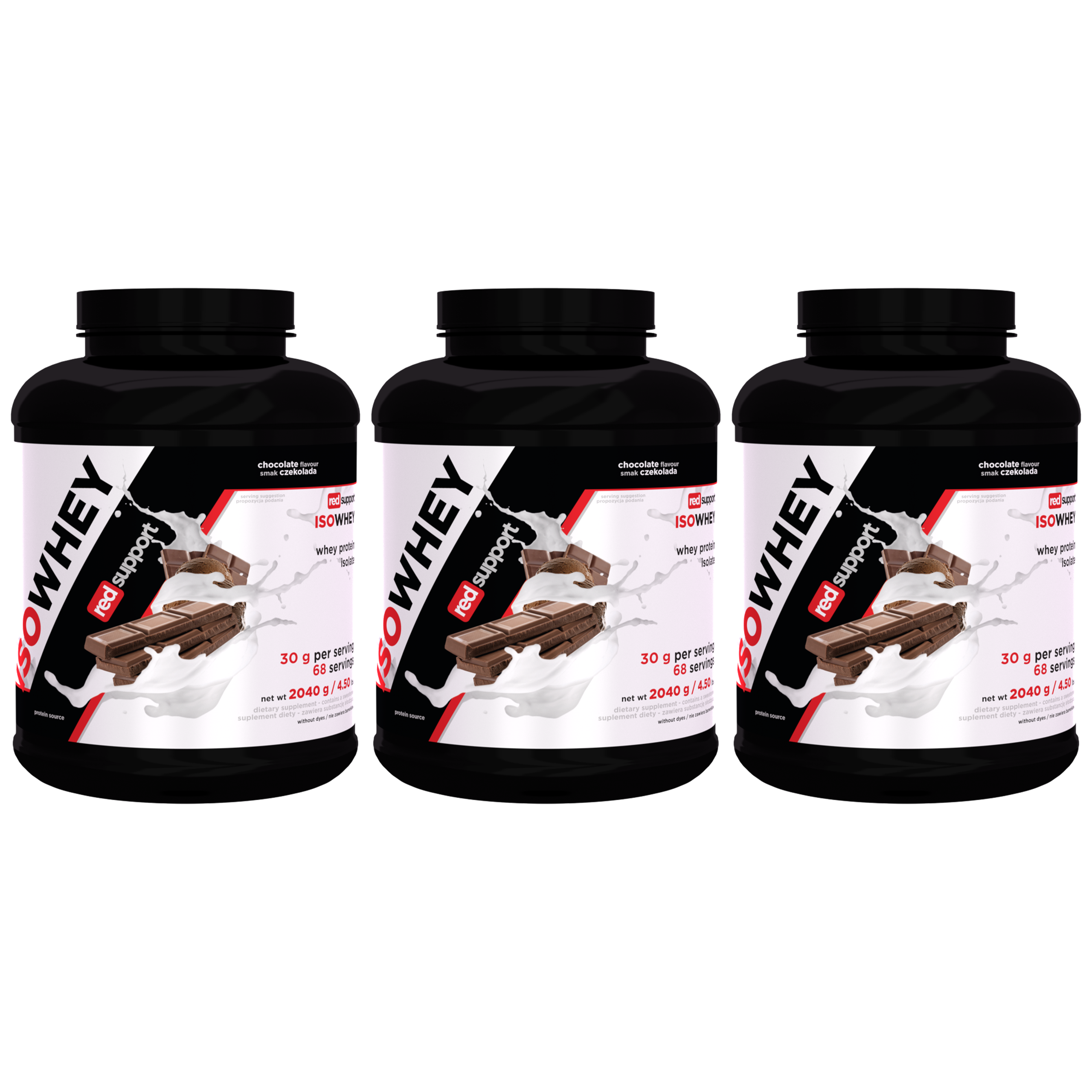 RED SUPPORT IsoWhey - 3x 2040g