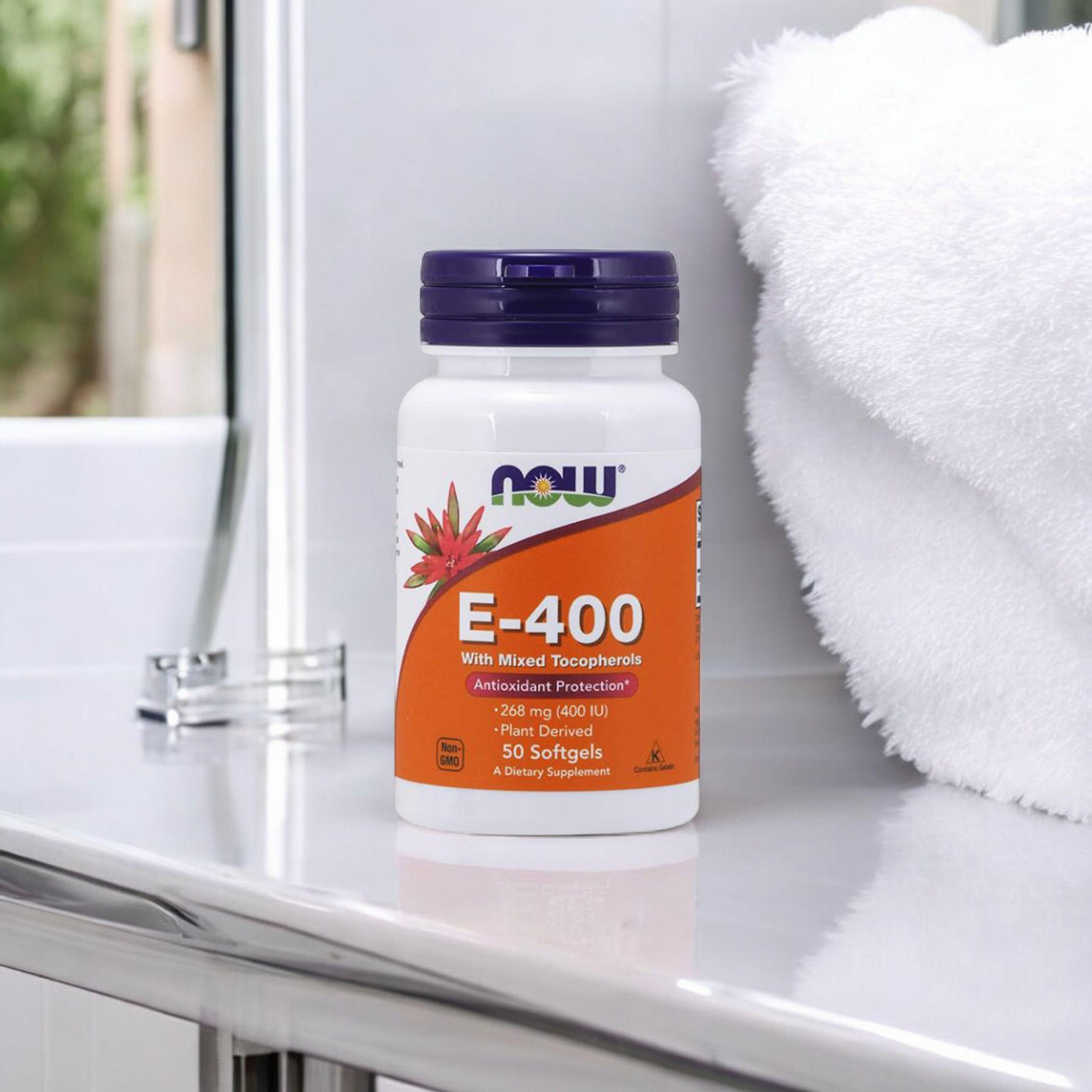 NOW Vitamin E-400 With Mixed Tocopherols - 50softgels - Witamina E z Mieszanymi Tokoferolami