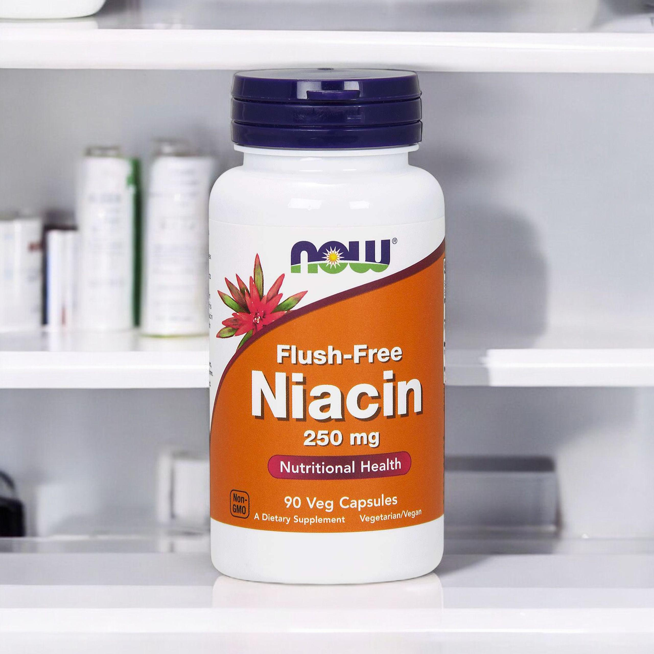 NOW Niacin Flush Free 250mg - 3x 90vcaps