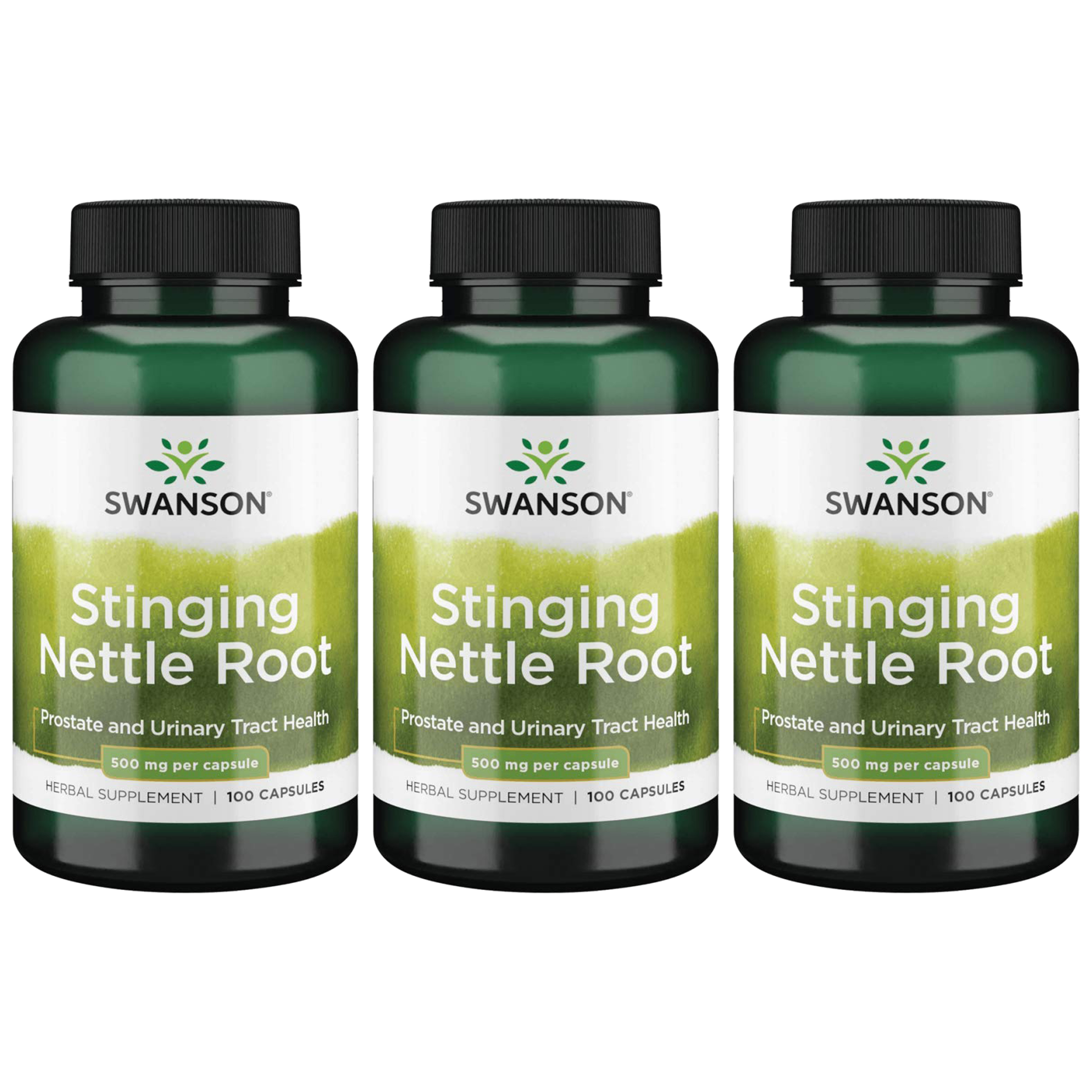 SWANSON Stinging Nettle Root 500mg - 100caps. - 3x Pokrzywa zwyczajna