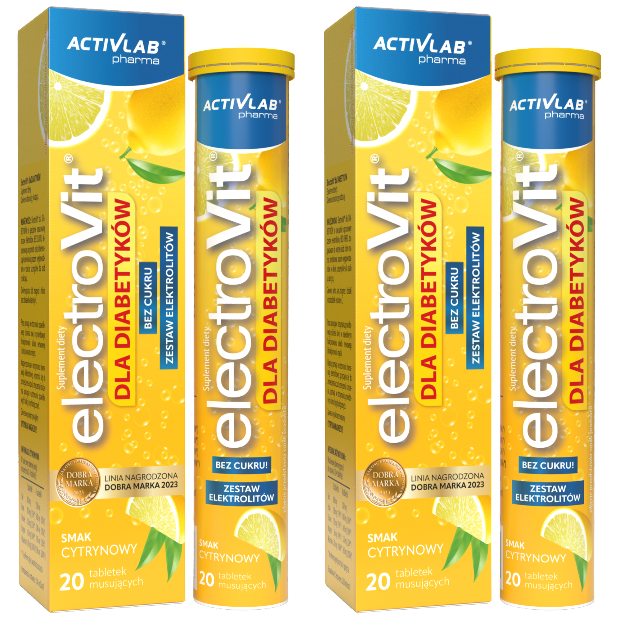 ACTIVLAB PHARMA - ElectroVit dla Diabetyków - 20tabs. - 2x Lemon