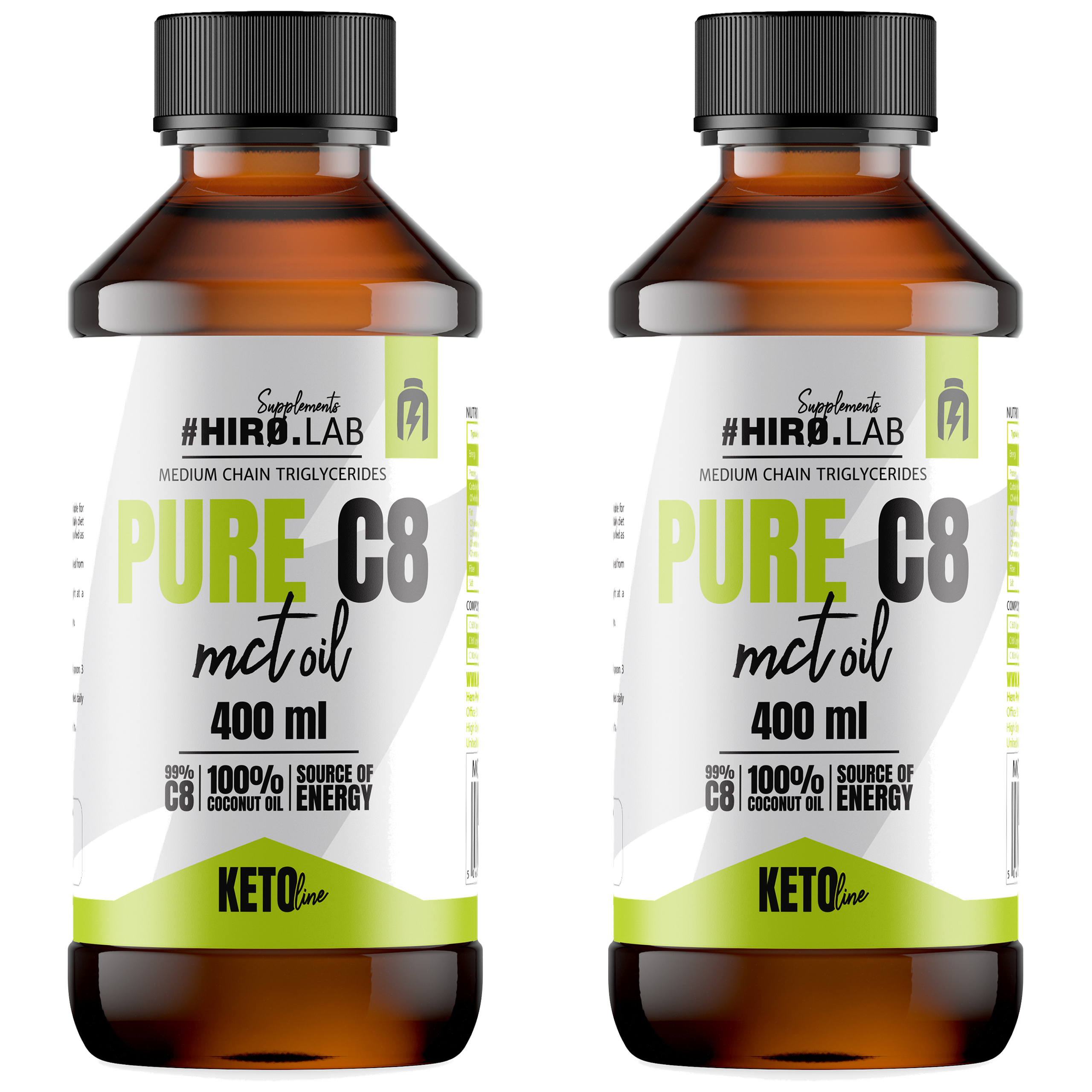 HIRO.LAB MCT Oil C8 KETO - 2x 400ml