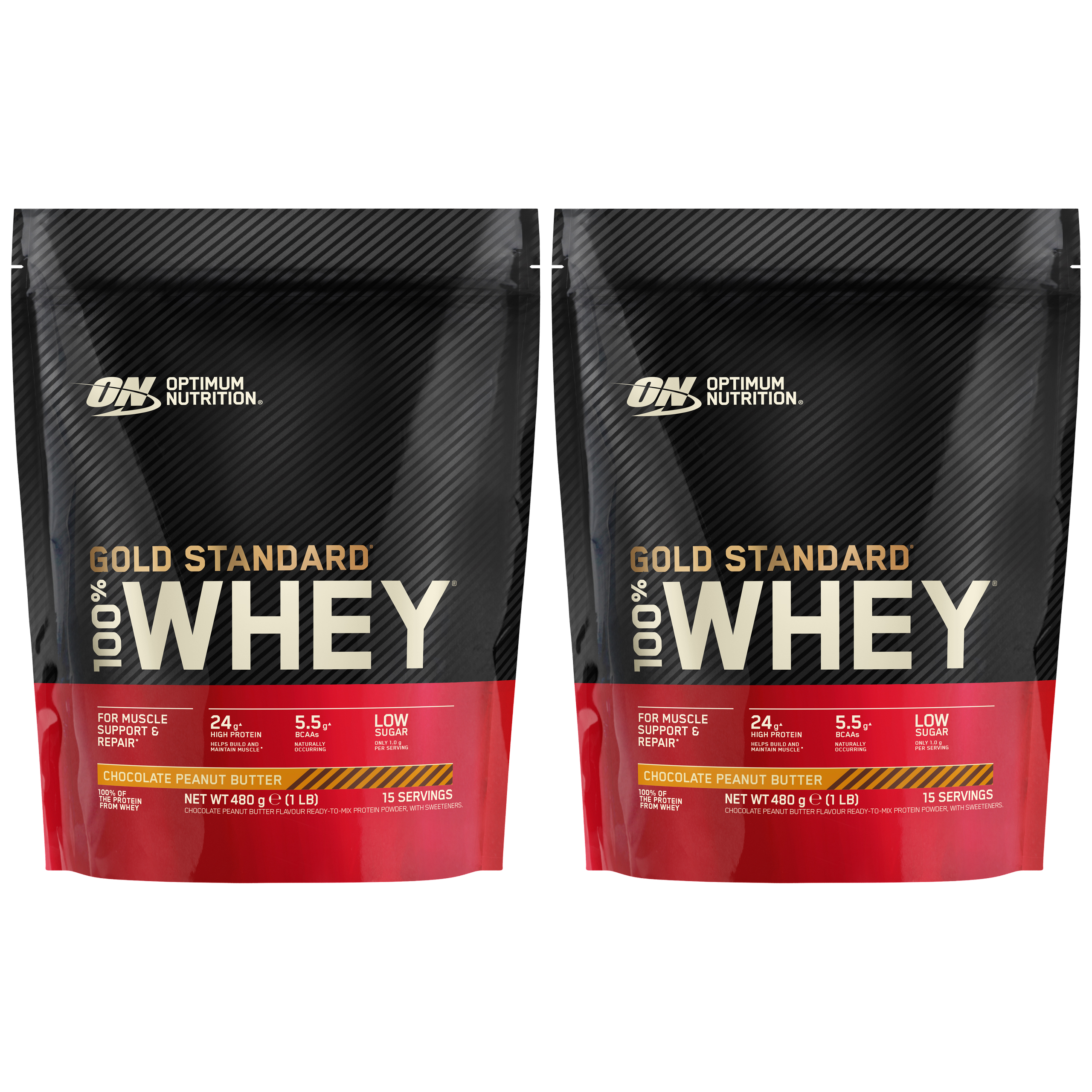 OPTIMUM NUTRITION Whey Gold Standard Bag - 2x 480g