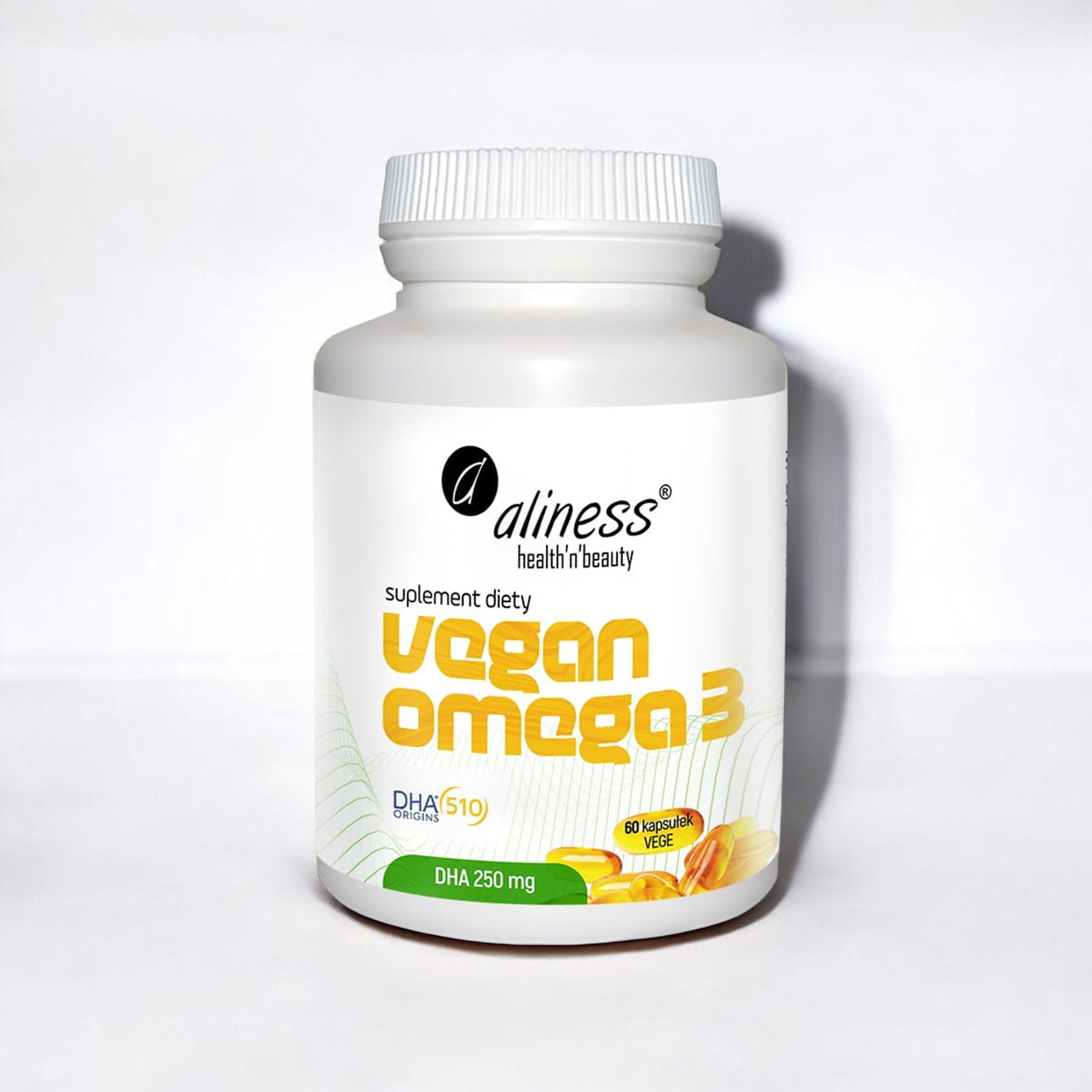 ALINESS - Vegan Omega 3 - DHA 250mg - 3x 60caps.