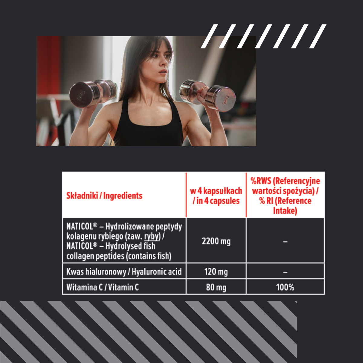 MP NUTRITION Marine Collagen 550mg - 120caps - Kolagen Rybi Naticol