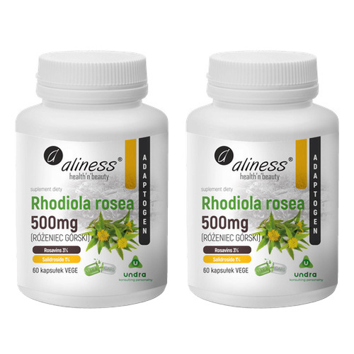 ALINESS - Rhodiola Rosea 500mg - 2x 60vcaps.